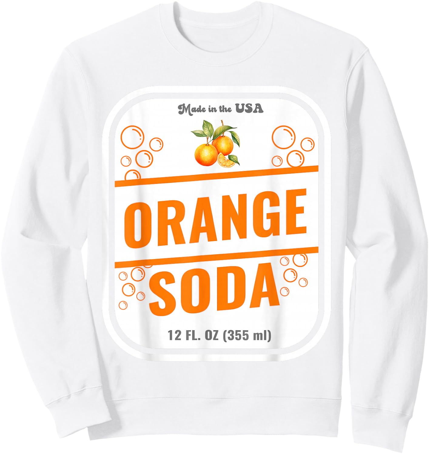 Halloween Costume Orange Soda Unique Group Costume Idea Sweatshirt - Sweatshirt | White
