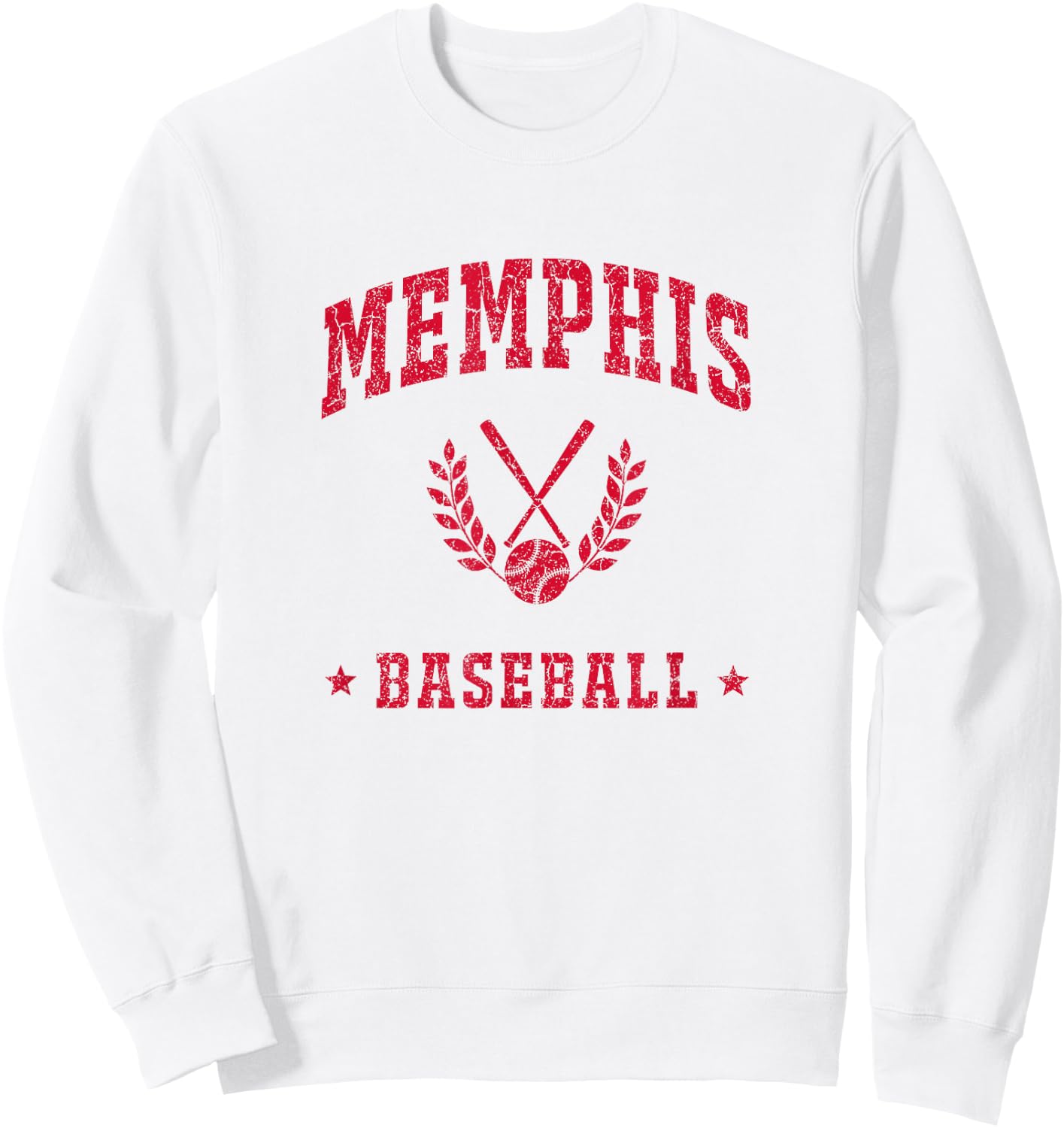Memphis Baseball Vintage Gameday Retro Baseball Lover Sweatshirt - Sweatshirt | White
