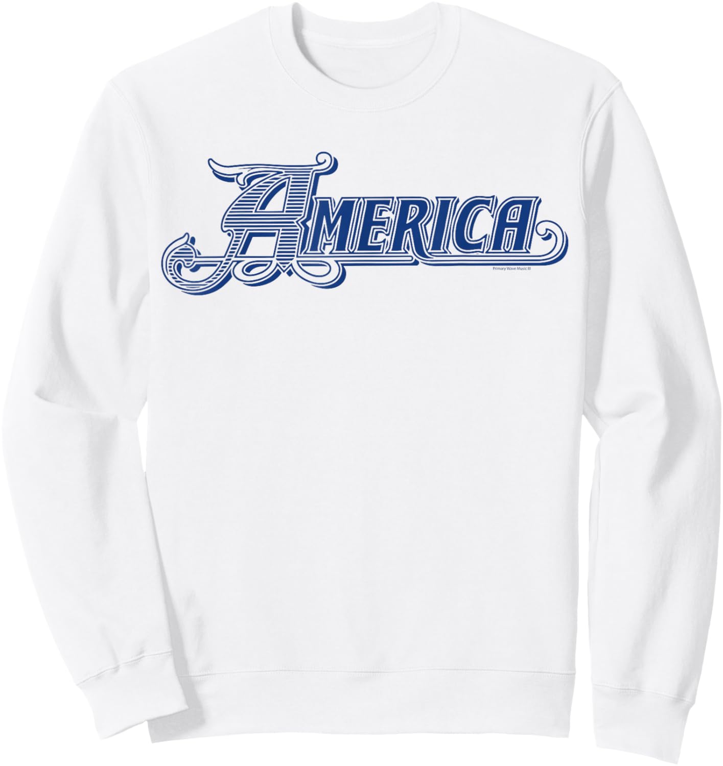 Official America the Band Blue Logo Sweatshirt - Sweatshirt | White