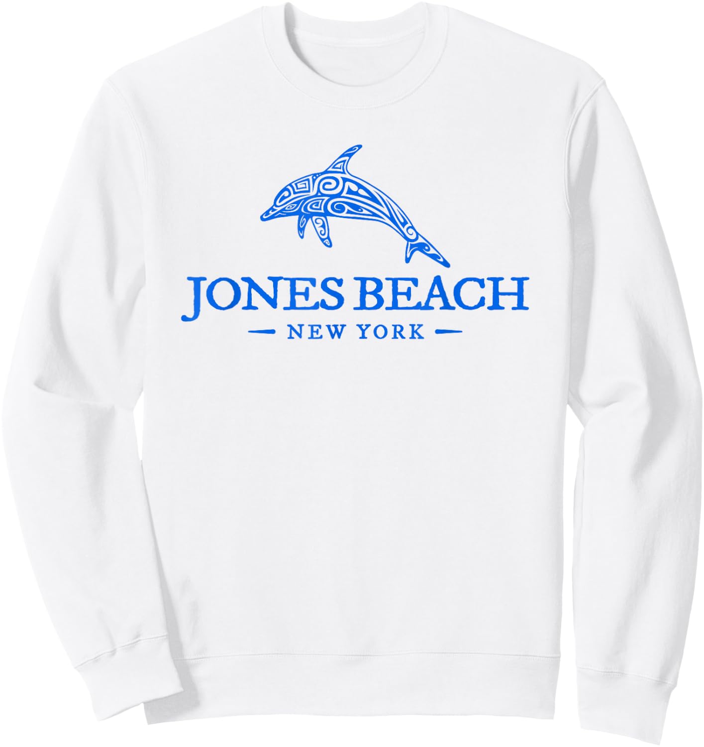 Jones Beach New York Dolphin Women Beach Souvenir Sweatshirt - Sweatshirt | White