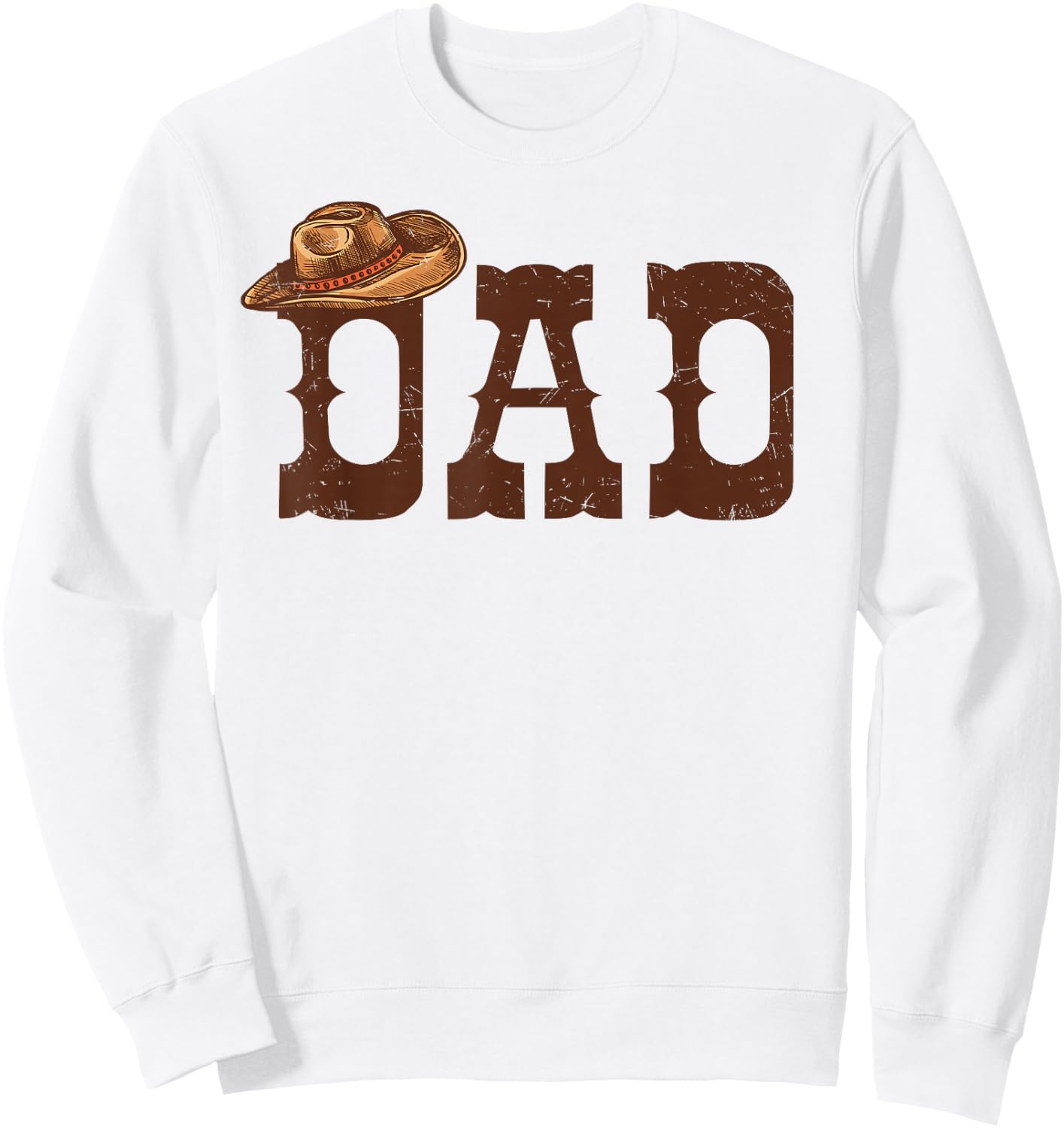 Dad Papa Western Family Matching Birthday Cowboy Cowgirl Sweatshirt - Sweatshirt | White