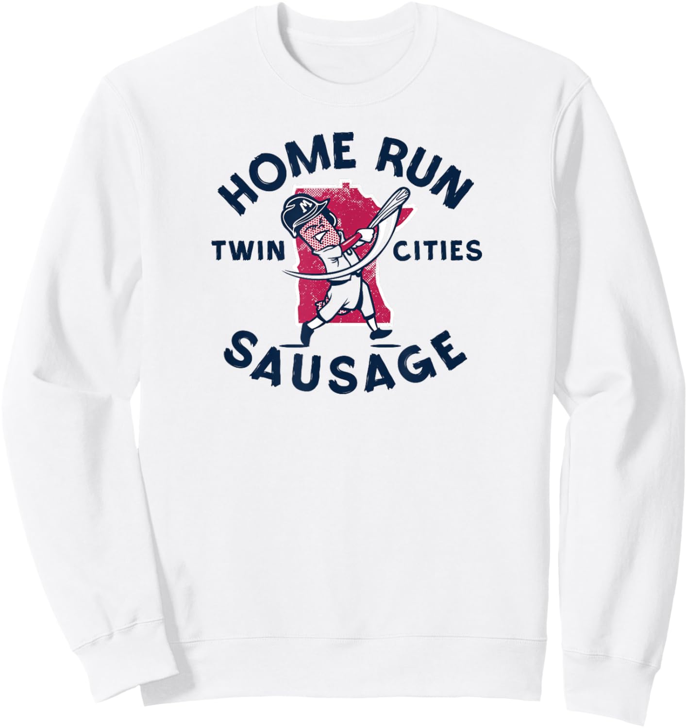 Home Run Sausage (Gray) - Minnesota Baseball Sweatshirt - Sweatshirt | White
