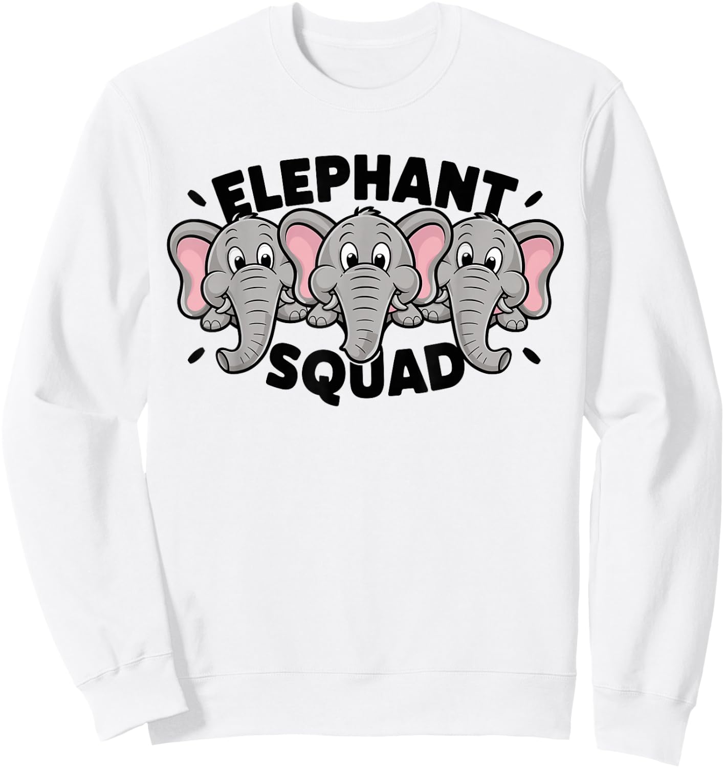 Elephant Squad for Elephant Lover Shirt Cool Elephant Sweatshirt - Sweatshirt | White