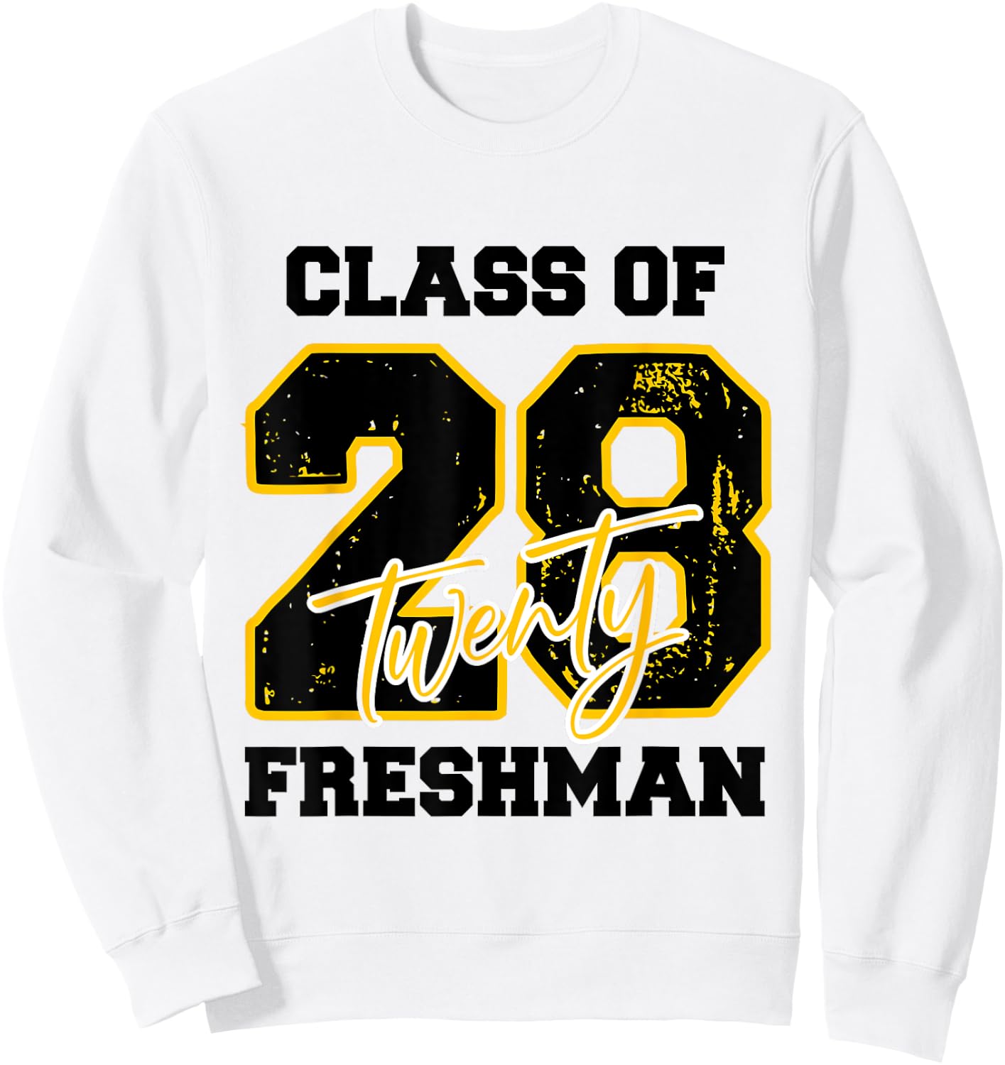 Class of 2028 Freshman High School Back To School 9th Grade Sweatshirt - Sweatshirt | White