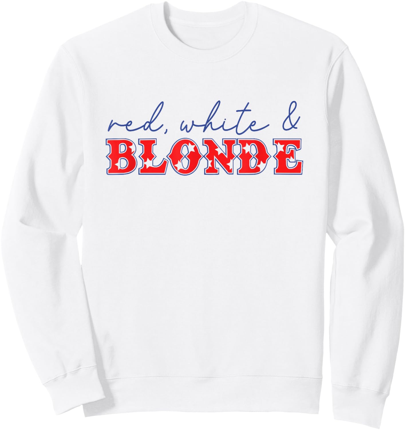 red White and Blonde Sweatshirt - Sweatshirt | White