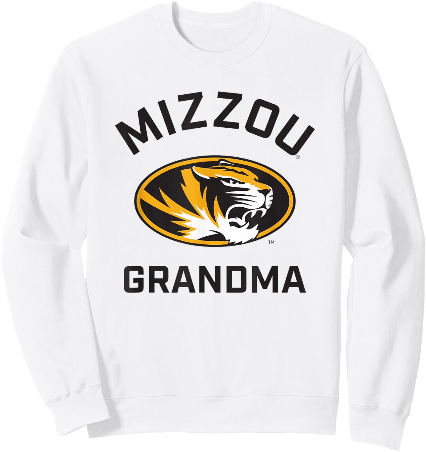 University of Missouri Mizzou Tigers Arched Grandma Sweatshirt - Sweatshirt | White