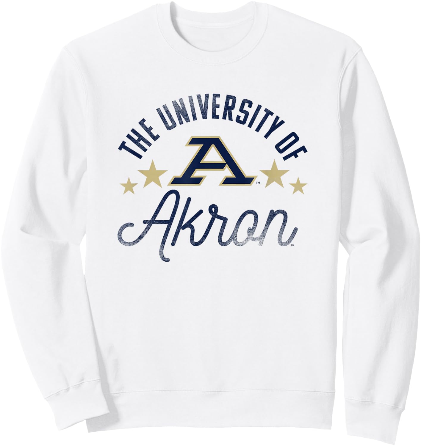 University of Akron Zips Logo Sweatshirt - Sweatshirt | White