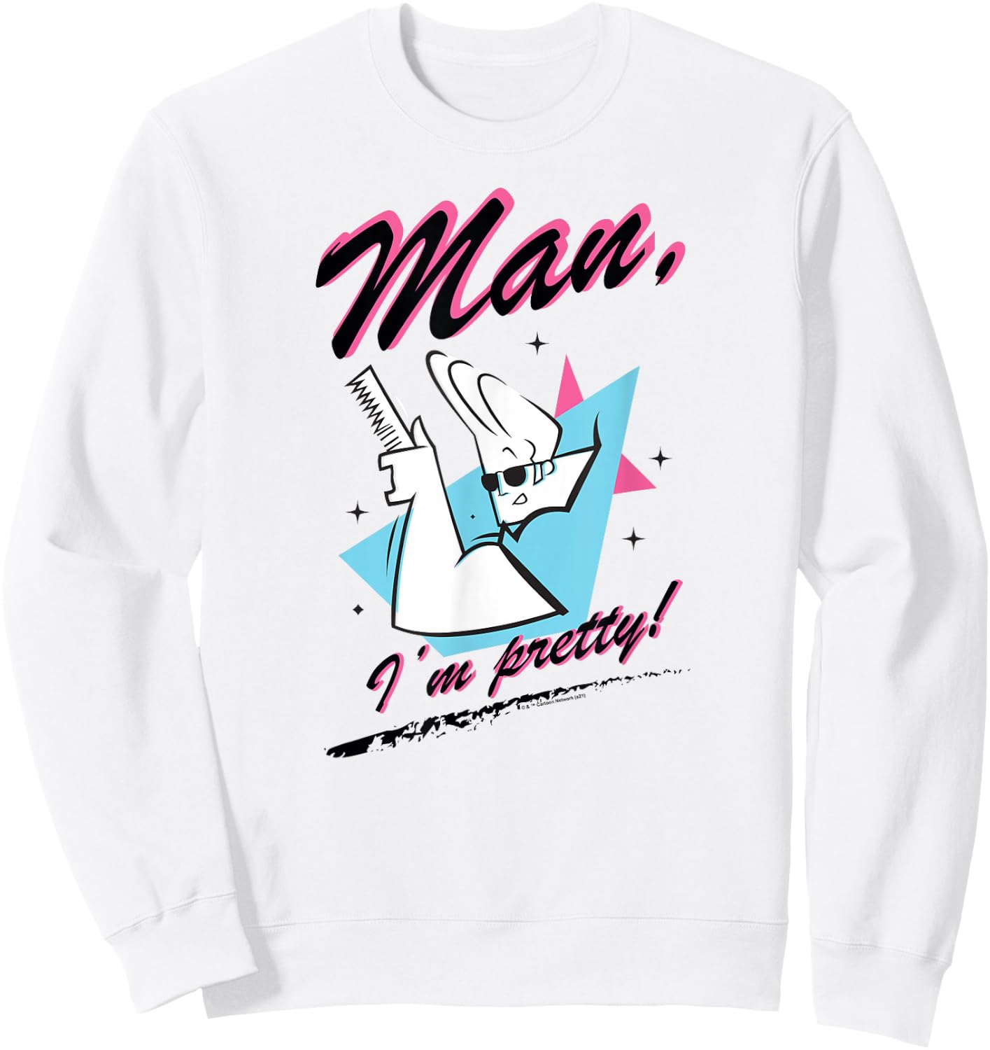 Johnny Bravo Man, I'm Pretty! Sweatshirt - Sweatshirt | White
