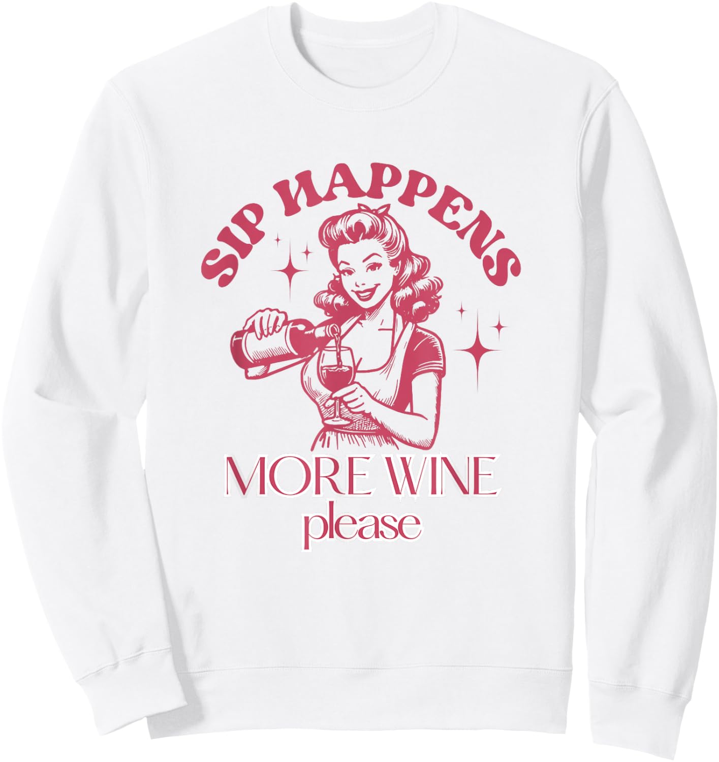 Red & White Wine Tasting - Wine Sweatshirt - Sweatshirt | White