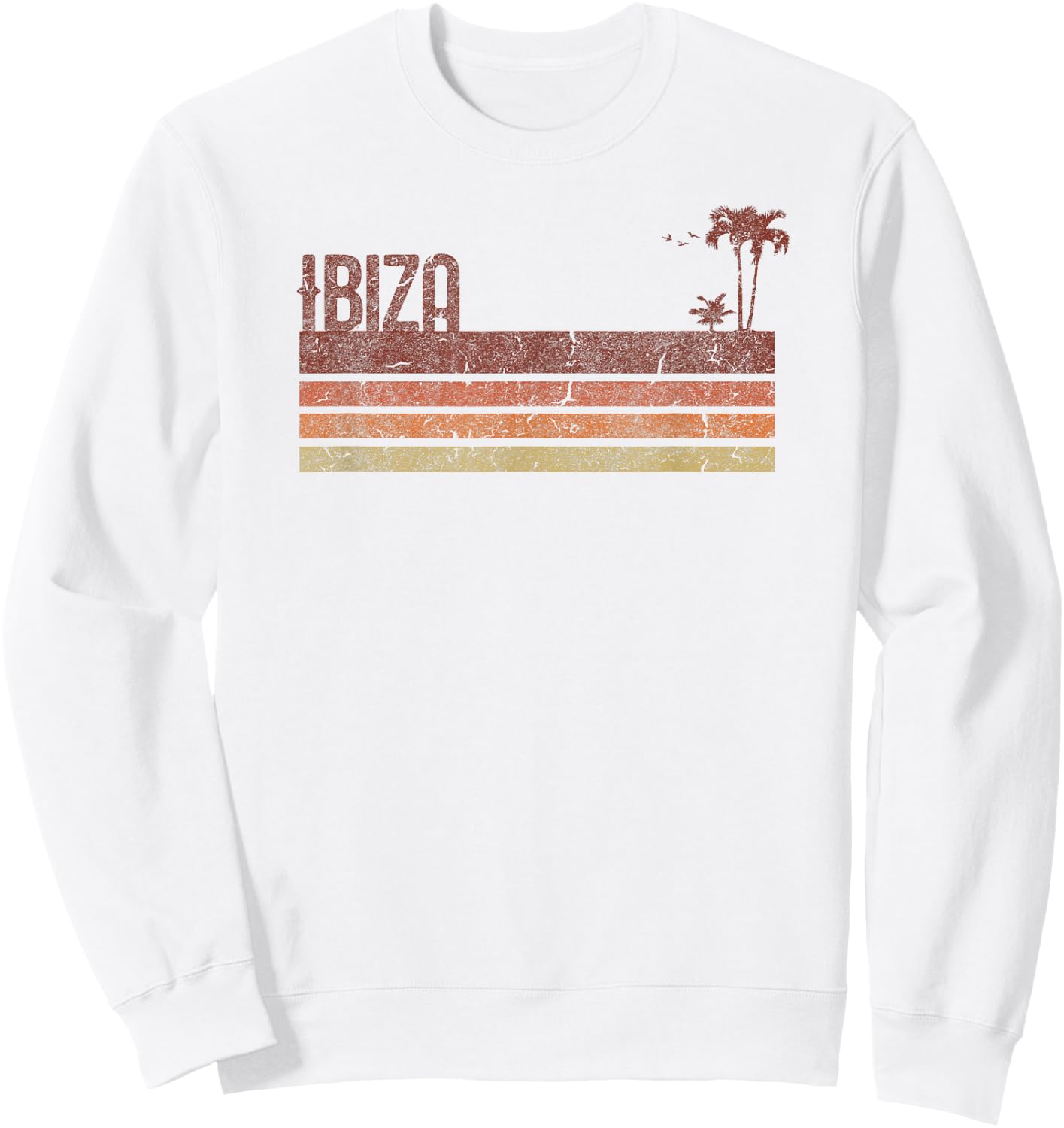 Ibiza Vintage 70s 80s Vacation Sweatshirt - Sweatshirt | White