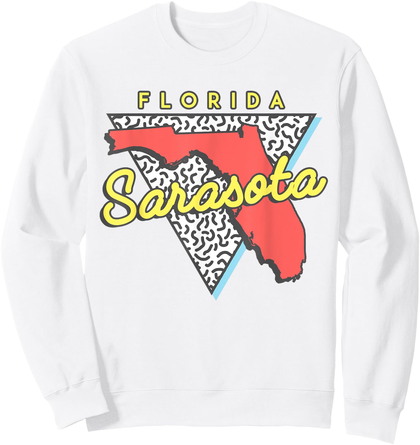 Sarasota Florida T Shirt Souvenirs 80s Design Sweatshirt - Sweatshirt | White