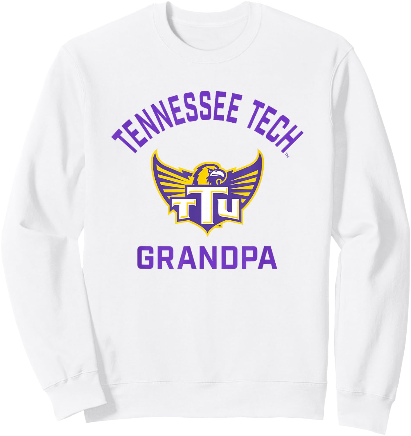 Tennessee Tech Golden Eagles Arched Grandpa Sweatshirt - Sweatshirt | White