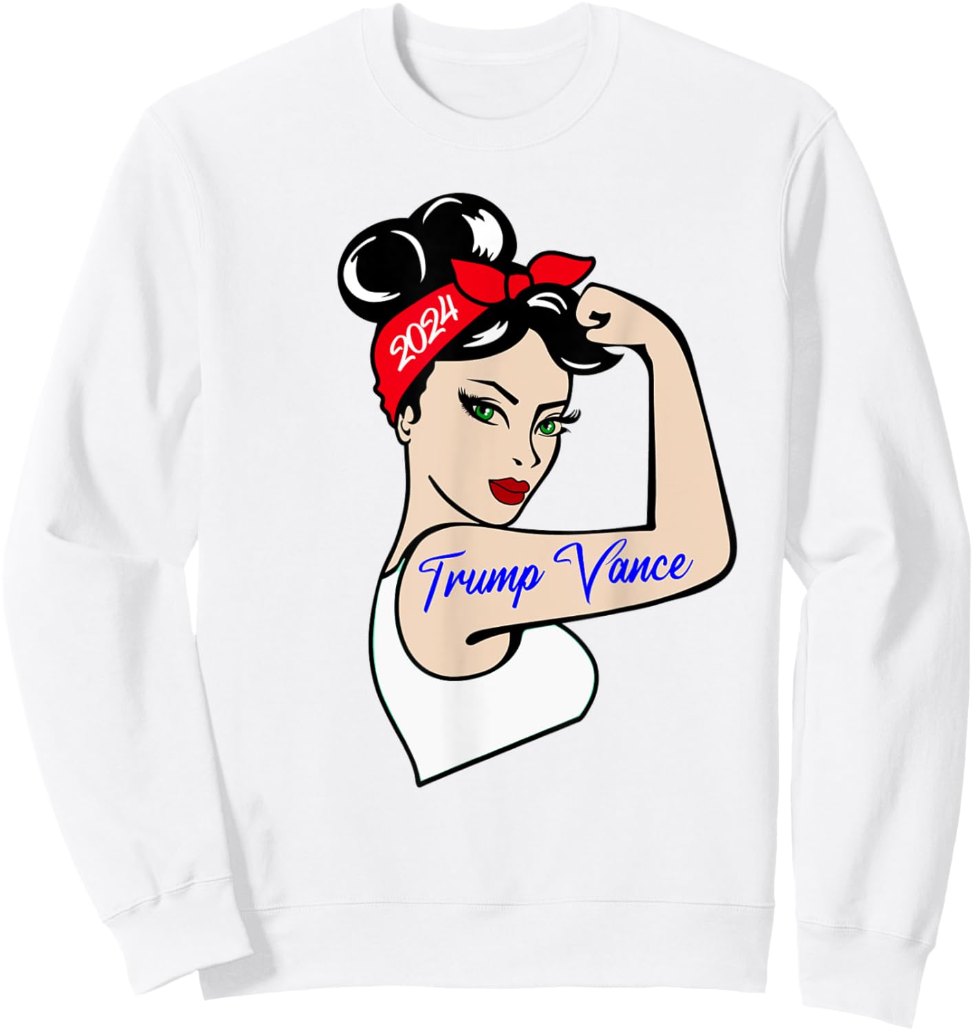 Trump Vance 2024 Election 24 Donald Trump VP President Women Sweatshirt - Sweatshirt | White