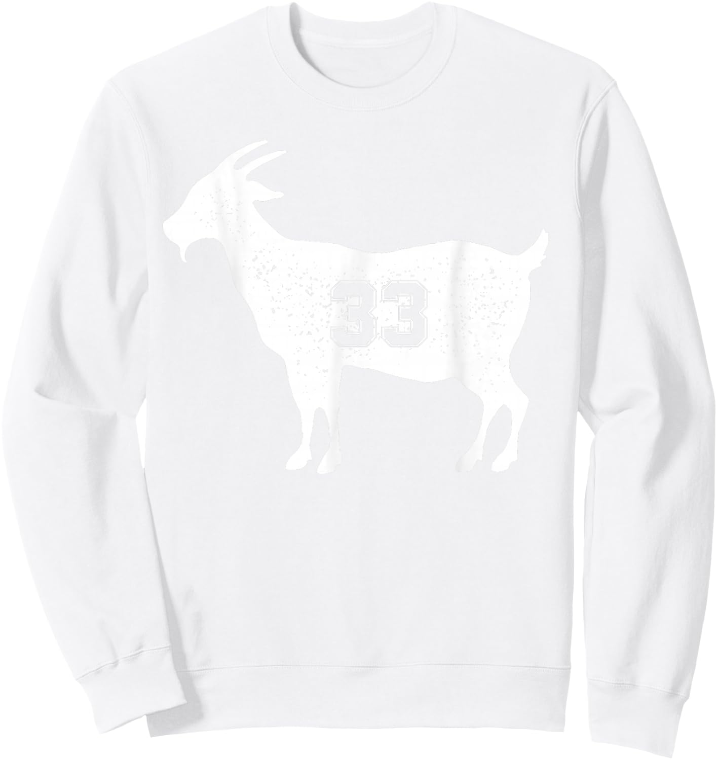 Vintage Distressed Goat 33 Apparel Goat 33 Sweatshirt - Sweatshirt | White