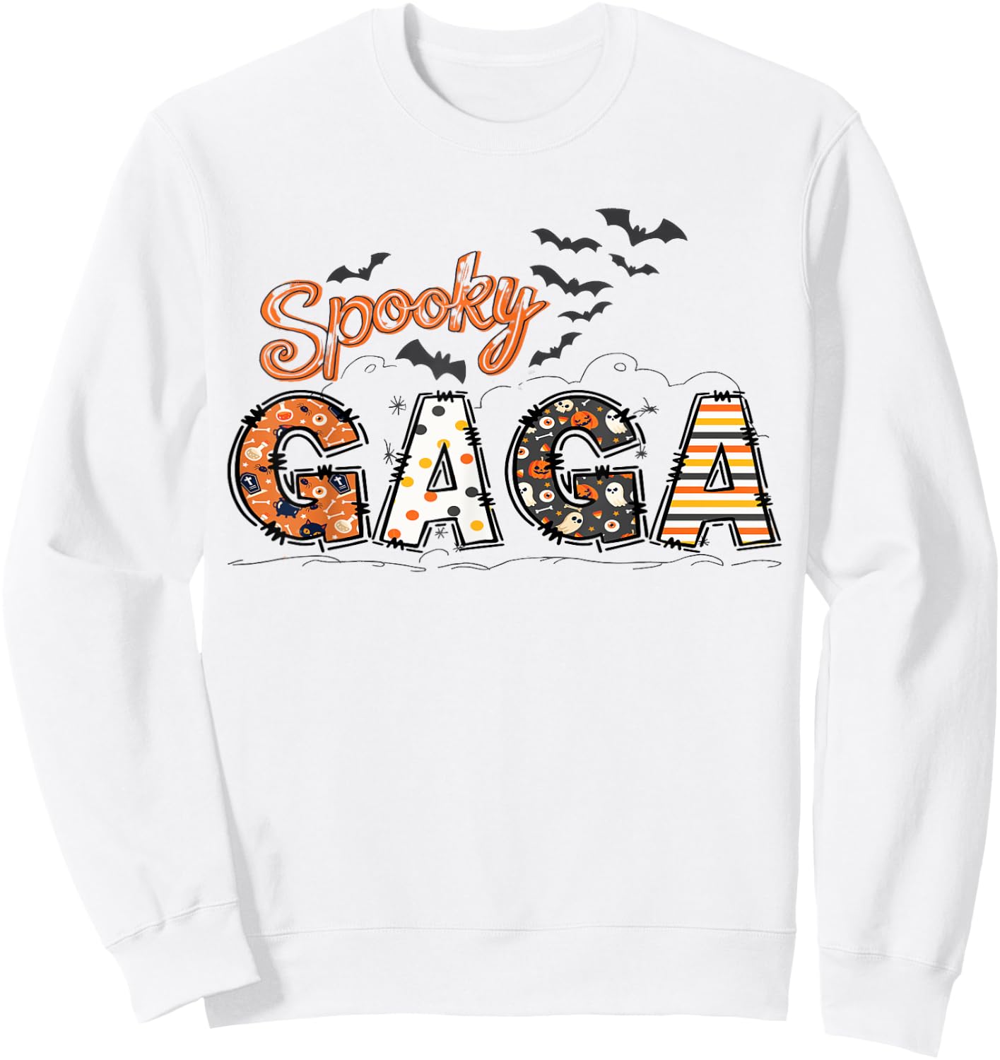 Spooky Gaga Halloween Gaga Life Family Matching Sweatshirt - Sweatshirt | White