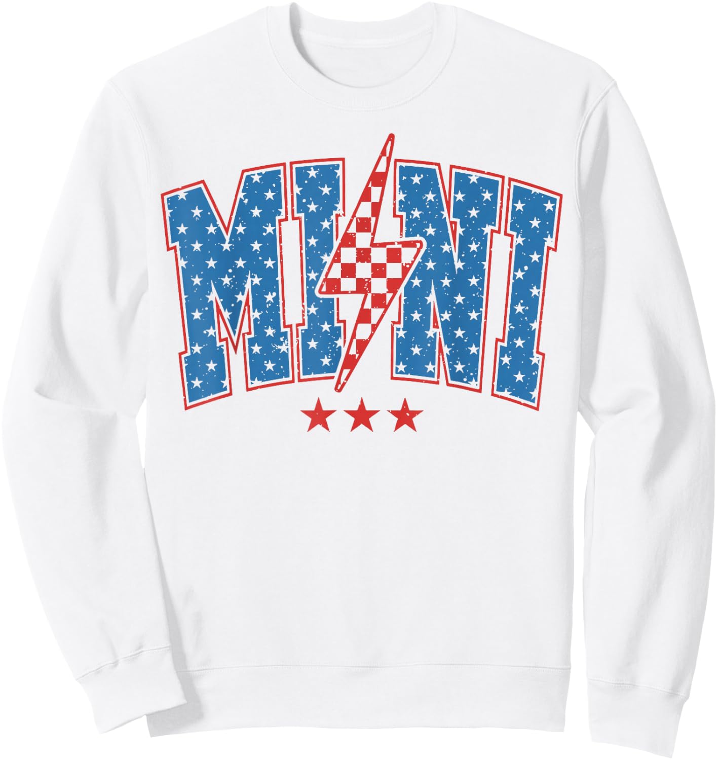 American Mama and Mini 4th of July , Mini lignting bolt Sweatshirt - Sweatshirt | White