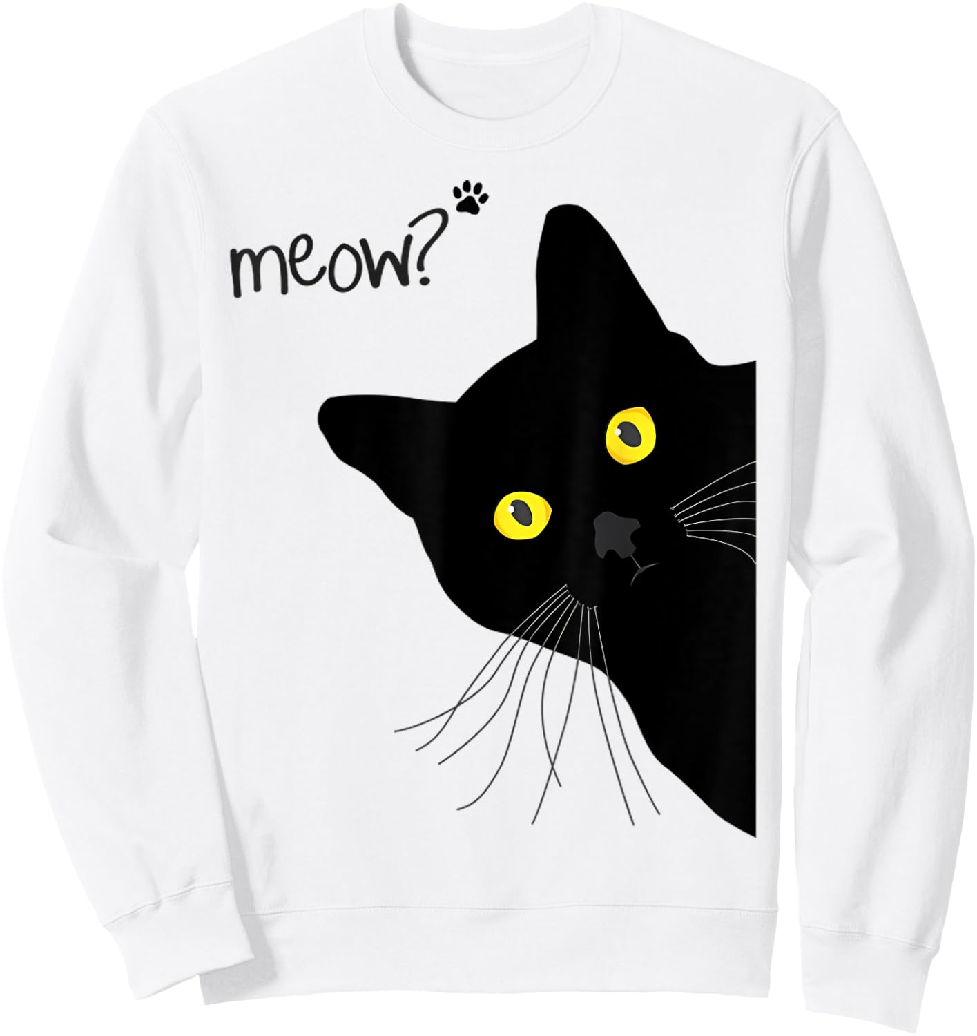 Cat funny, Cats love, Black Cats Sweatshirt - Sweatshirt | White