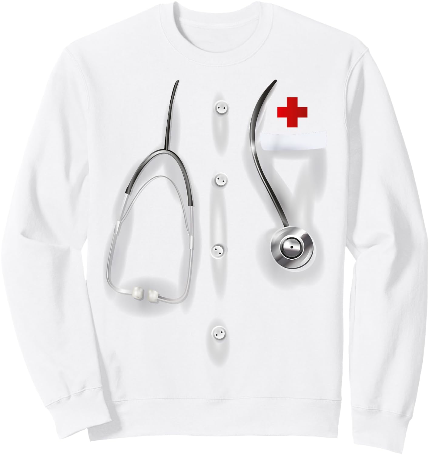 Halloween Doctor Lab Coat Costume Man Woman Kids Sweatshirt - Sweatshirt | White