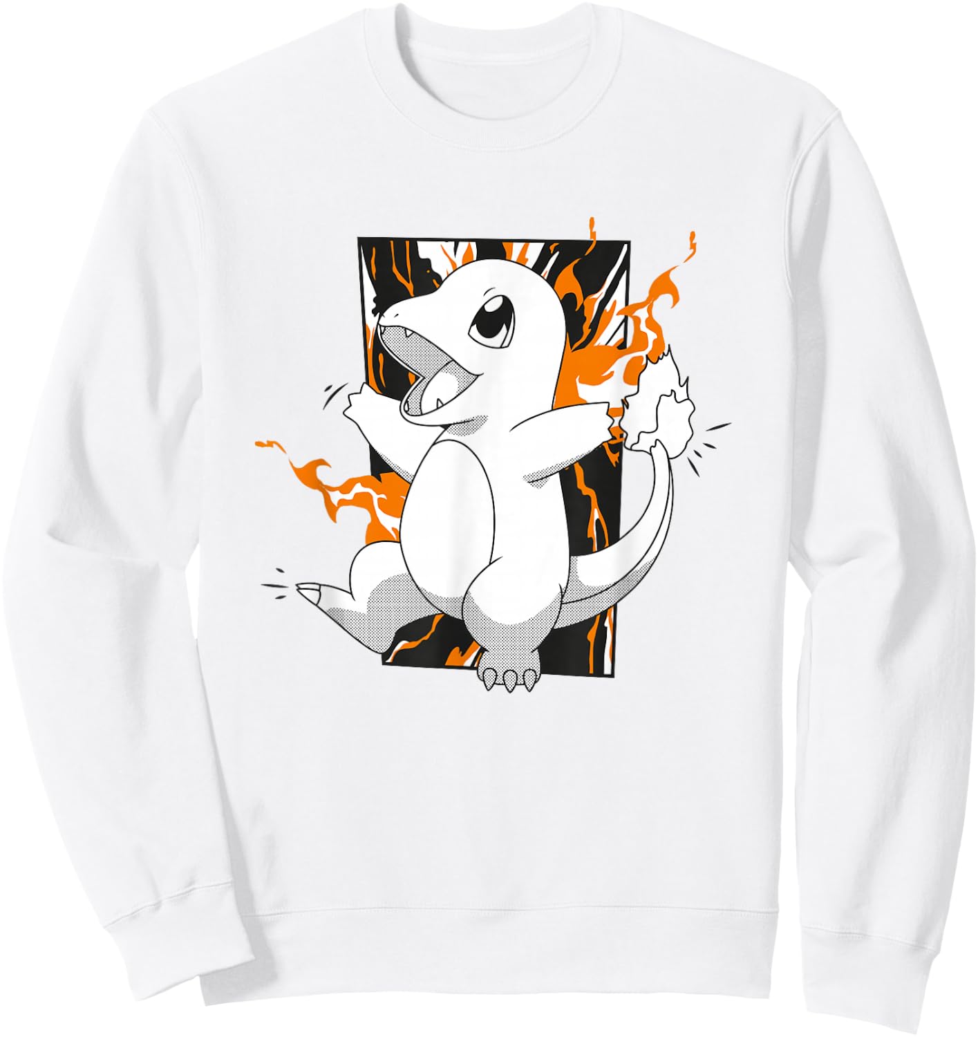 Pokémon Charmander Full Of Joy Fiery Shot Vintage Sweatshirt - Sweatshirt | White