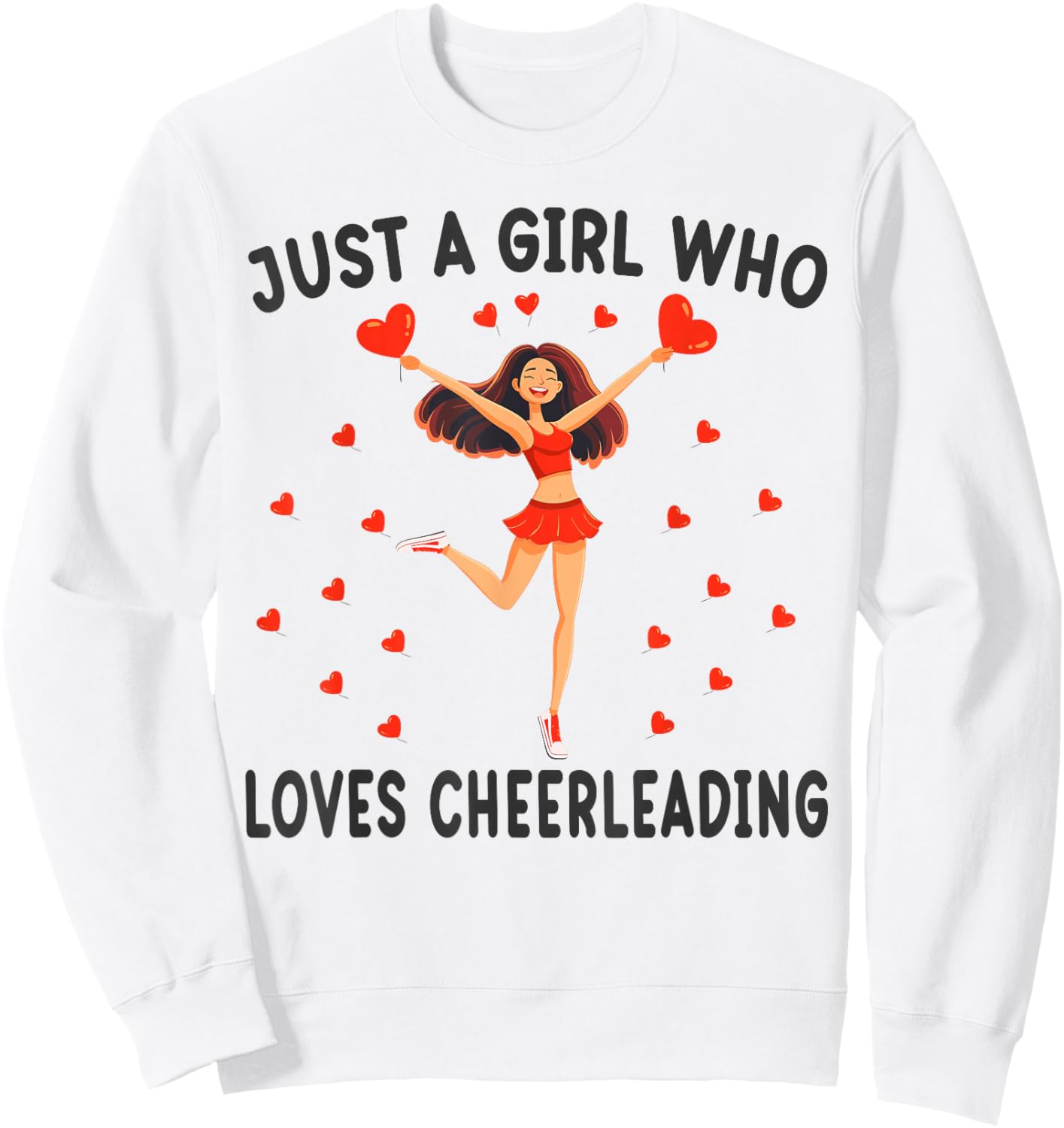 Cheerleading Lovers Gift Just A Girl Who Loves Cheerleading Sweatshirt - Sweatshirt | White