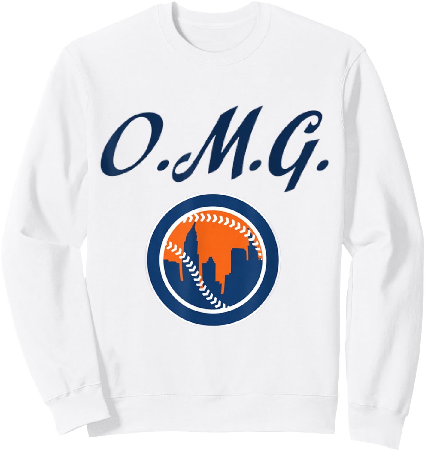 Baseball OMG Sweatshirt - Sweatshirt | White