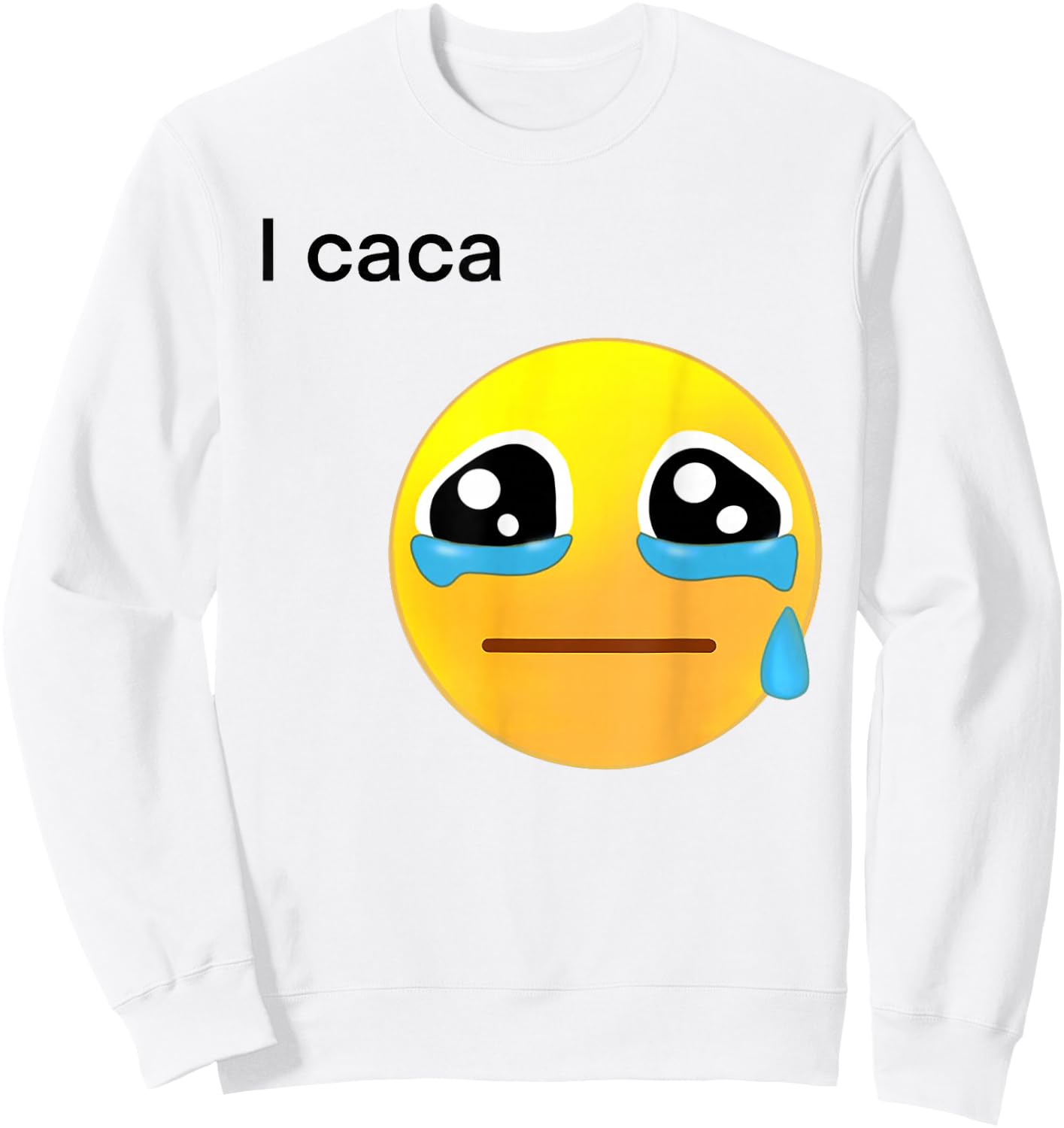 I Caca Icon Cry Sweatshirt - Sweatshirt | White
