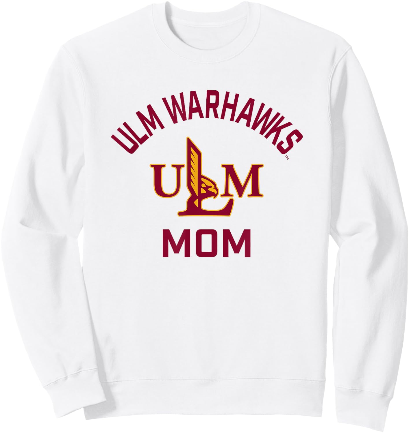Louisiana Monroe ULM Warhawks Arched Mom Sweatshirt - Sweatshirt | White