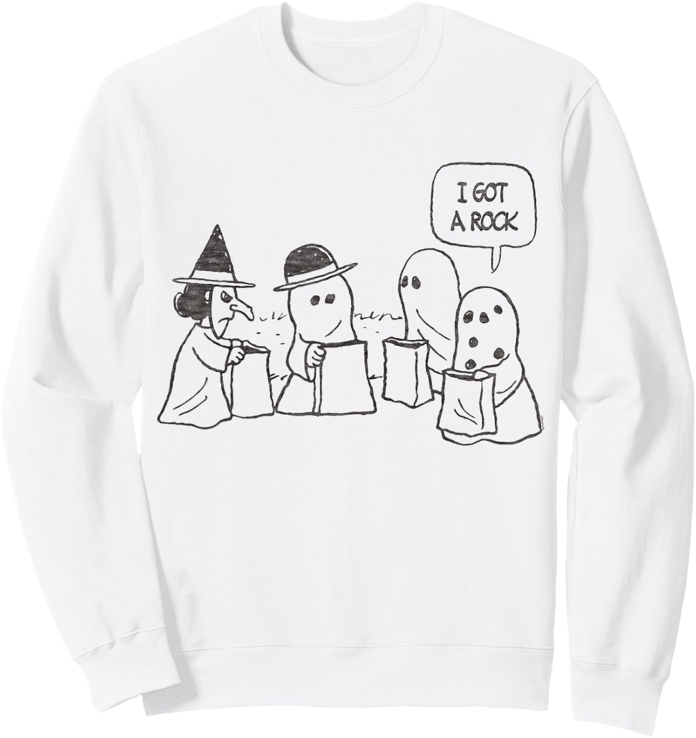 Peanuts Halloween Charlie Brown I got a Rock Sweatshirt - Sweatshirt | White