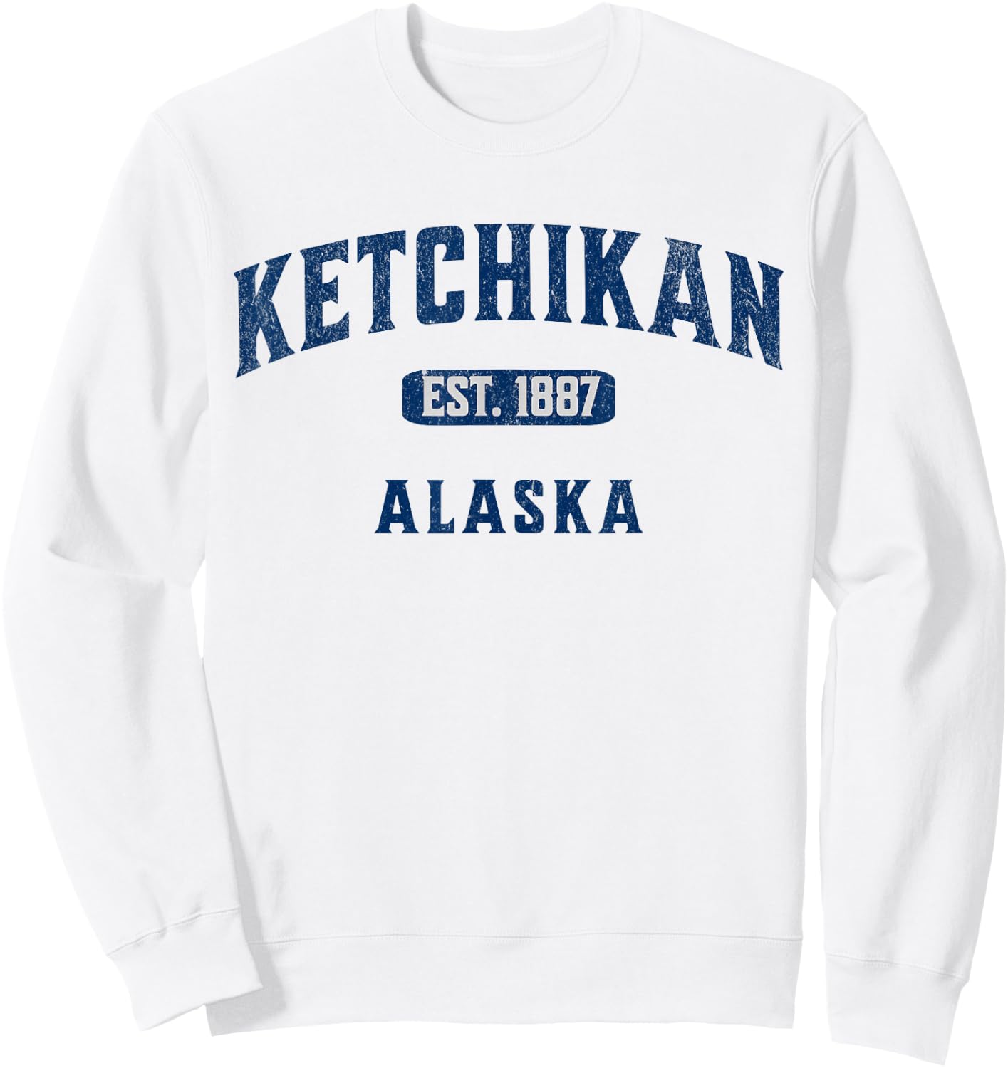 USA Vintage Merch Souvenir Visit Ketchikan Alaska Sweatshirt - Sweatshirt | White