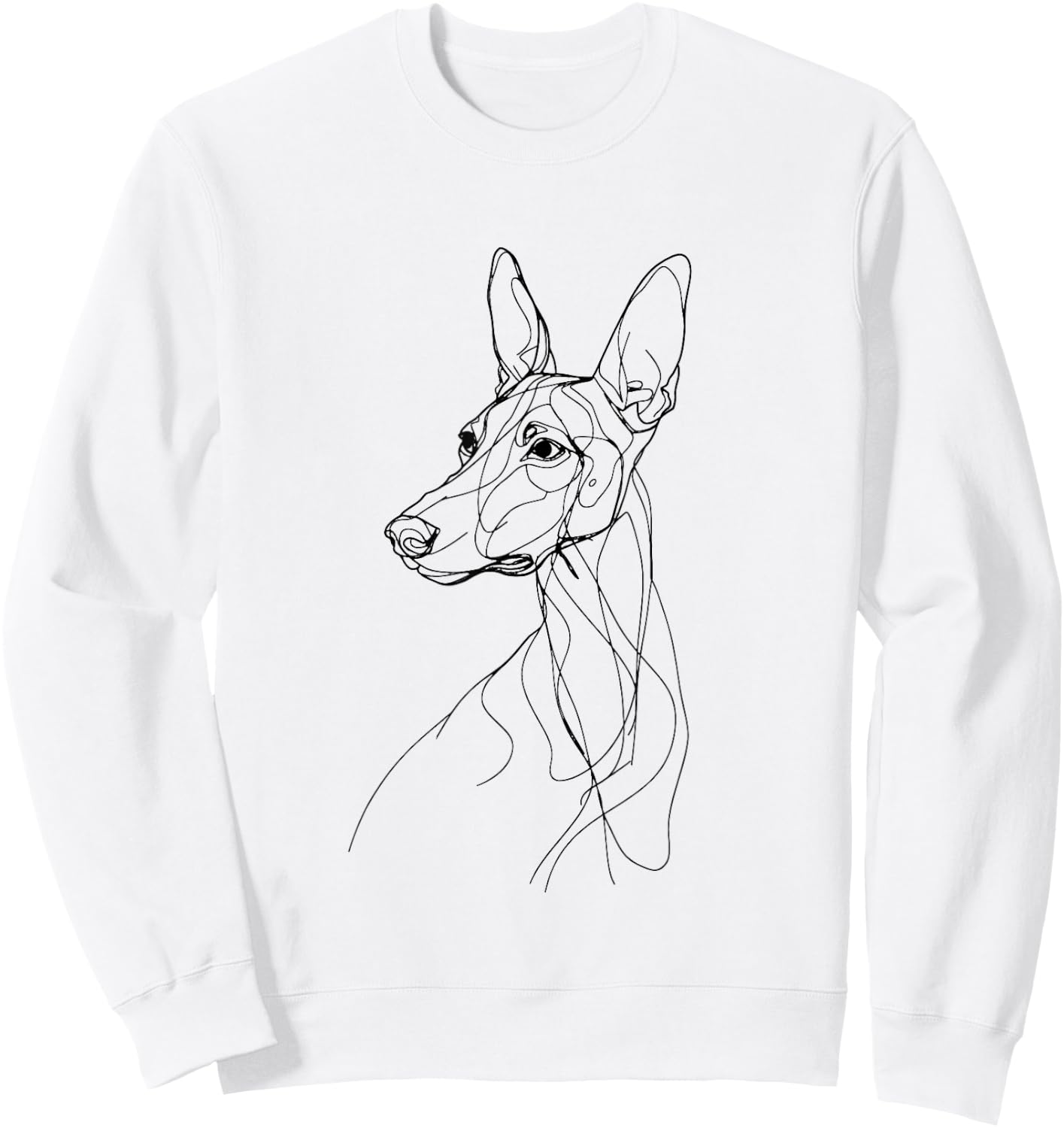 Xoloitzcuintli Xolo Dog Line Art Minimalist Mom Dad Sweatshirt - Sweatshirt | White