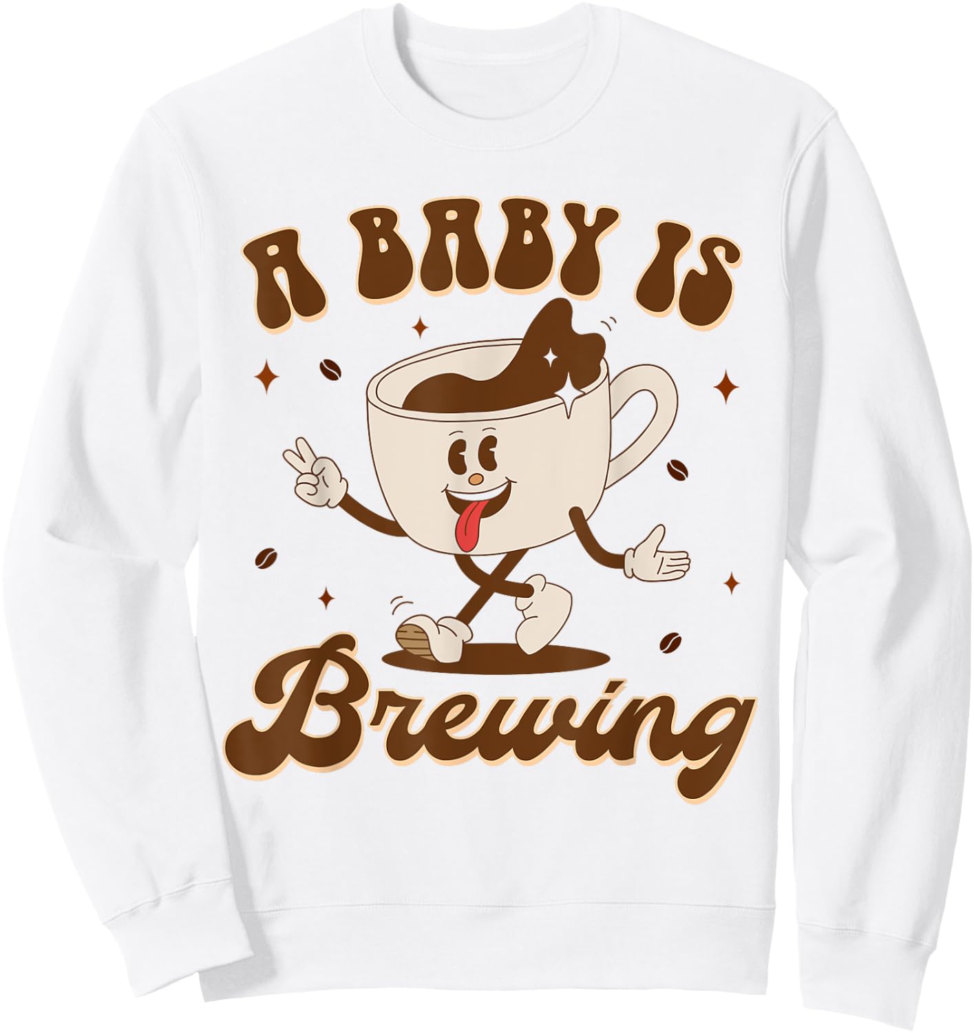 Pregnancy Announcement Mommy To Be Coffee A Baby Is Brewing Sweatshirt - Sweatshirt | White
