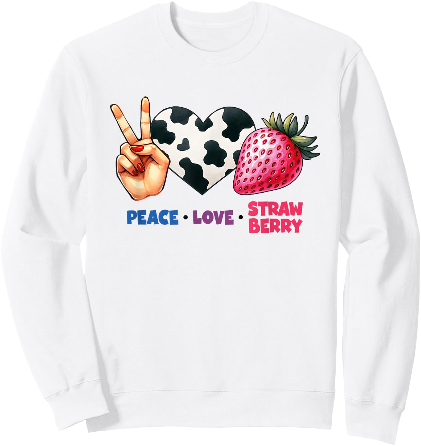 Strawberry Festival Wildflower Sweatshirt - Sweatshirt | White
