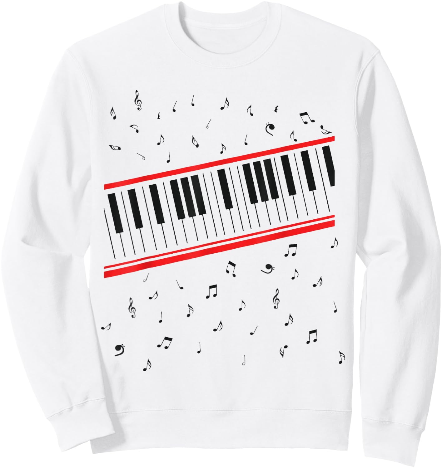 Beat It Piano Sweatshirt - Sweatshirt | White