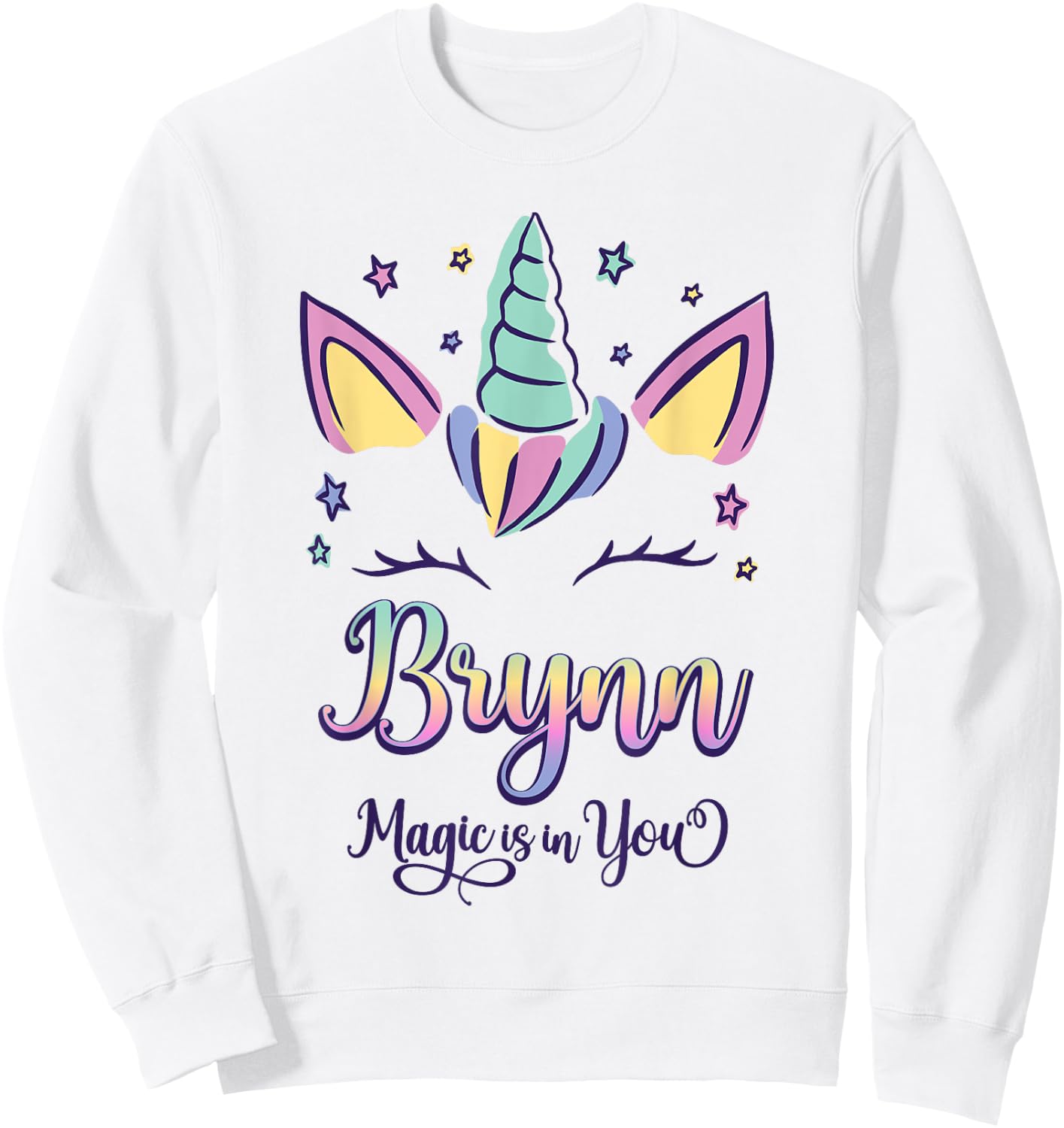 First Name Brynn Personalized I Love Brynn Sweatshirt - Sweatshirt | White