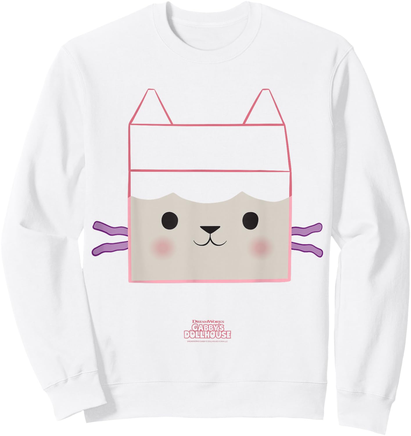 DreamWorks Gabby's Dollhouse Baby Box Big Face Halloween Sweatshirt - Sweatshirt | White