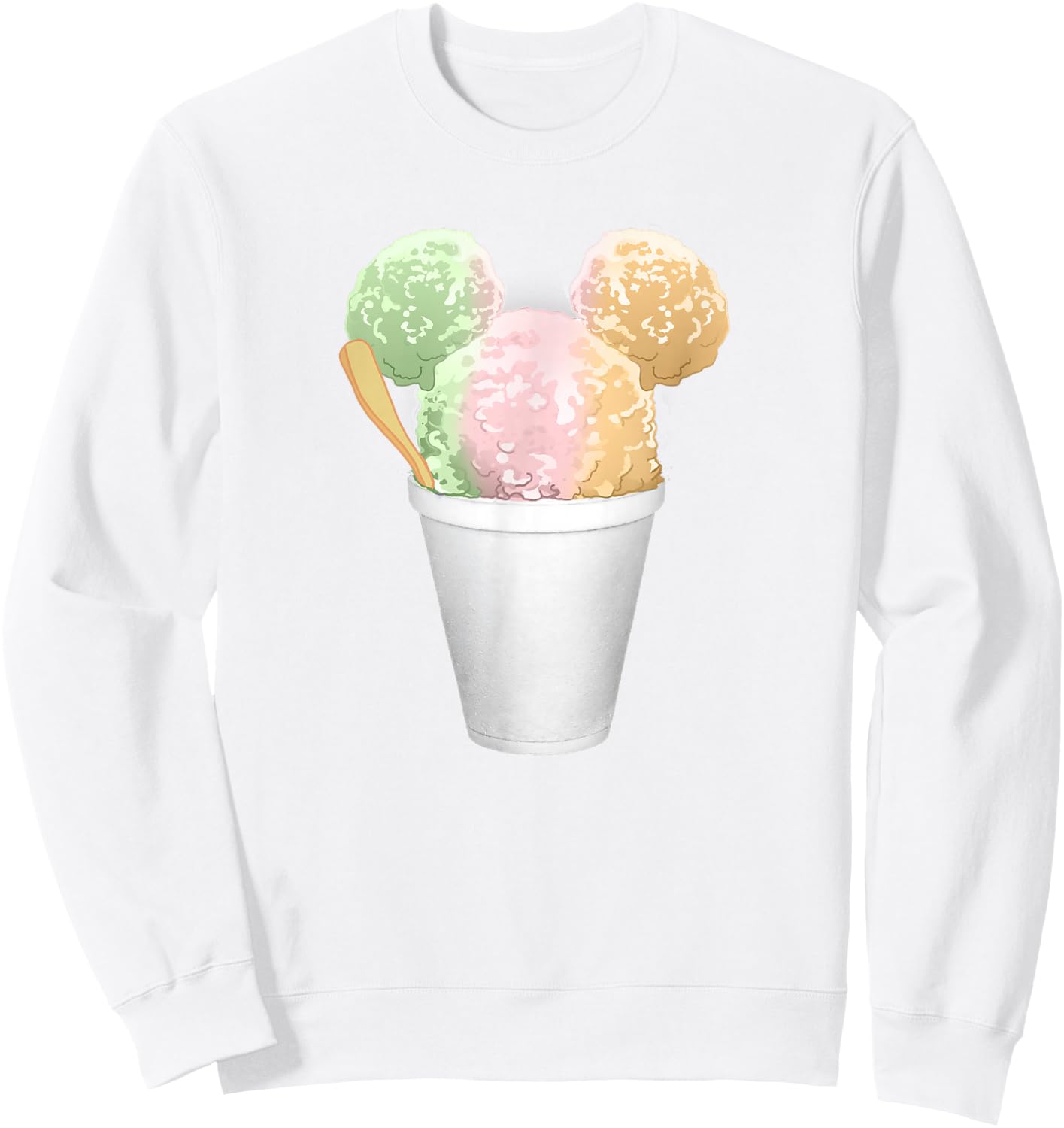 Disney Mickey and Friends Shaved Ice Mickey Ears Sweatshirt - Sweatshirt | White
