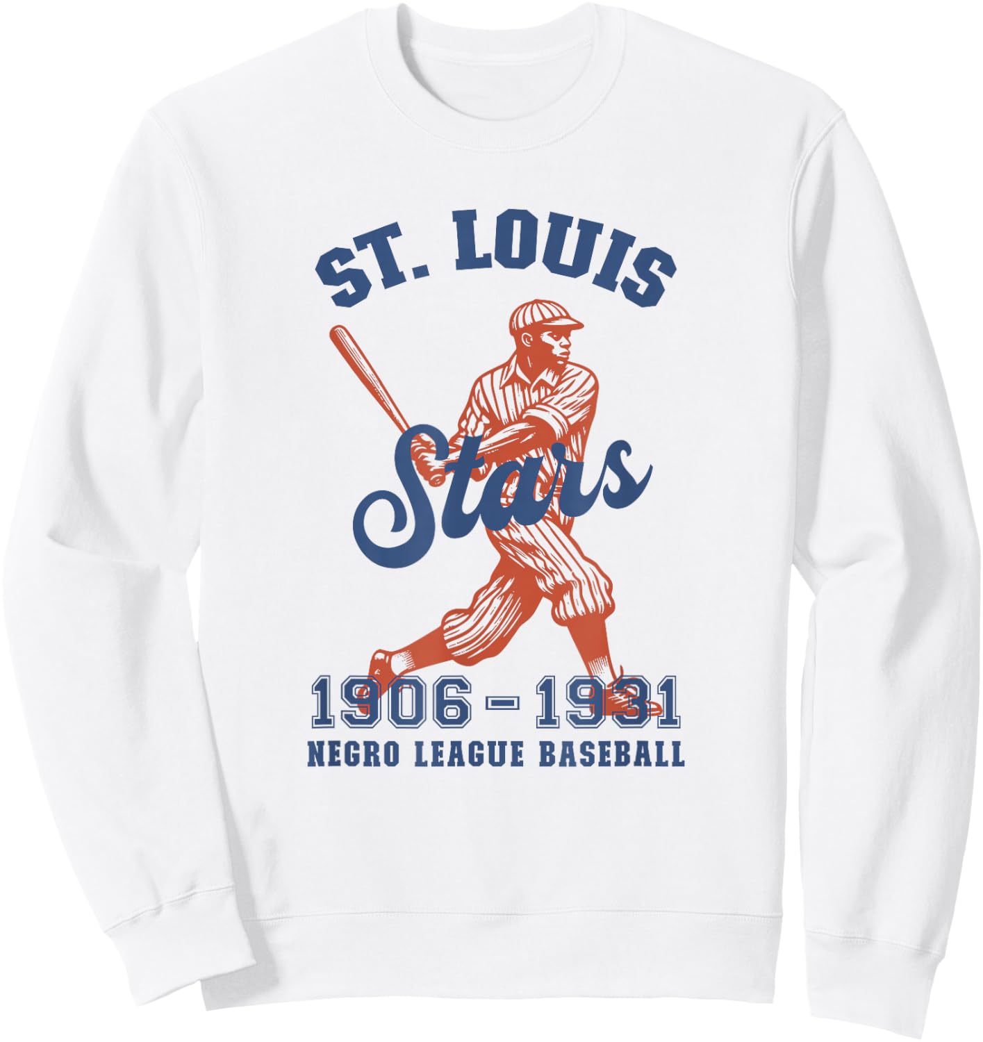 Vintage St. Louis Negro League Baseball Black History Month Sweatshirt - Sweatshirt | White