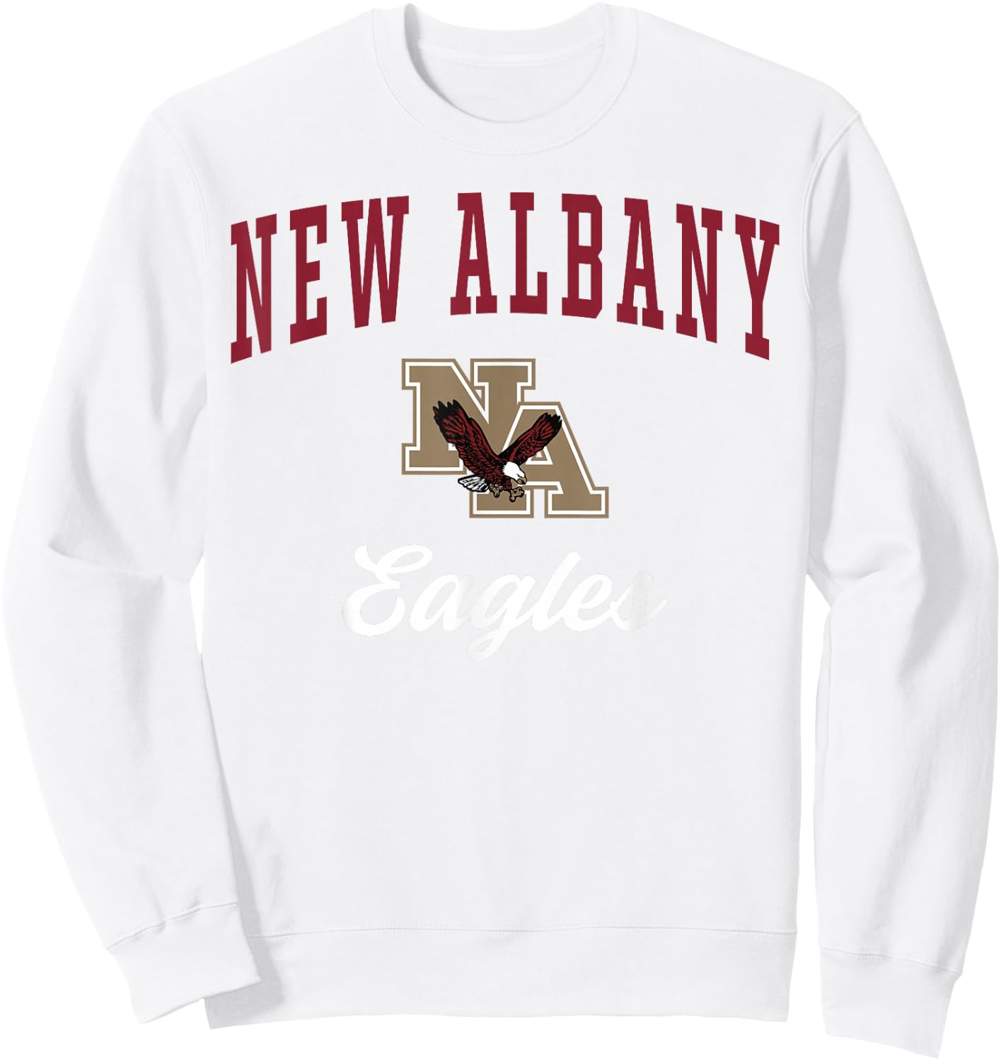 New Albany High School Eagles Sweatshirt - Sweatshirt | White
