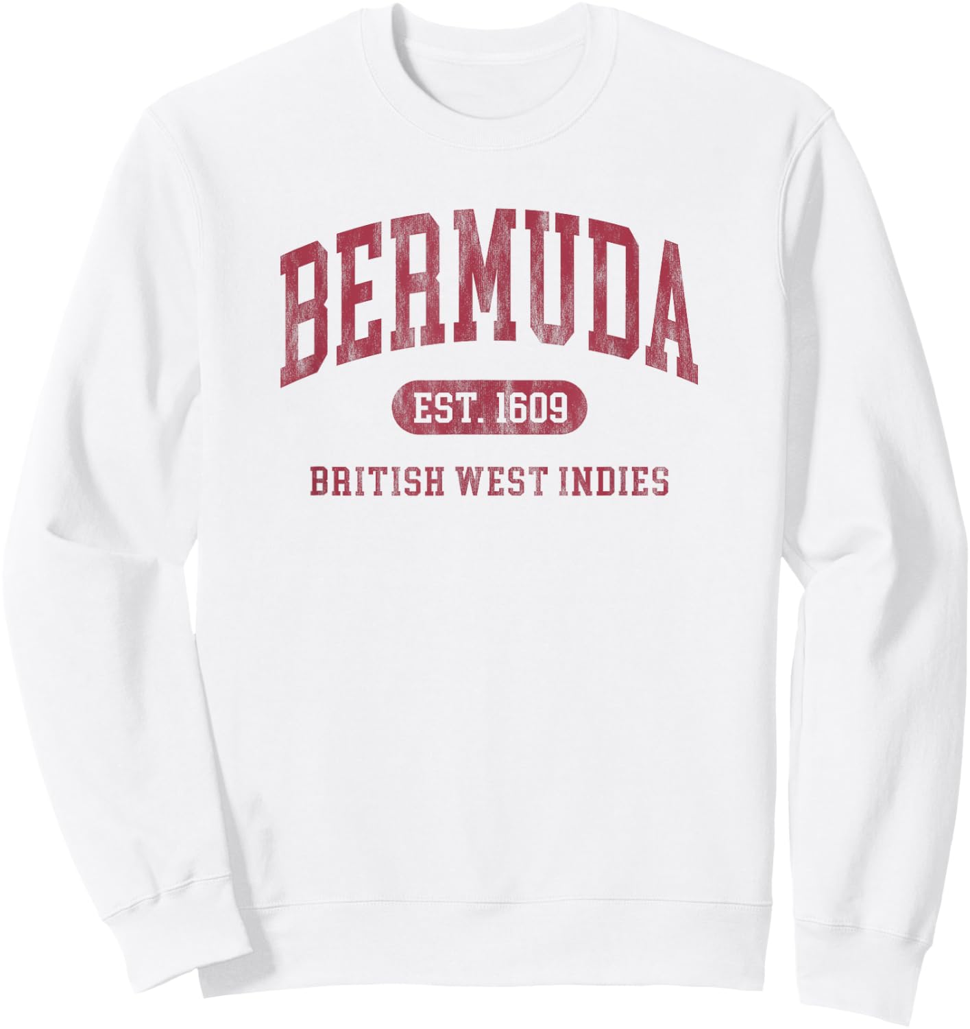 Vintage Bermuda Established 1609 Retro Souvenir Sweatshirt - Sweatshirt | White
