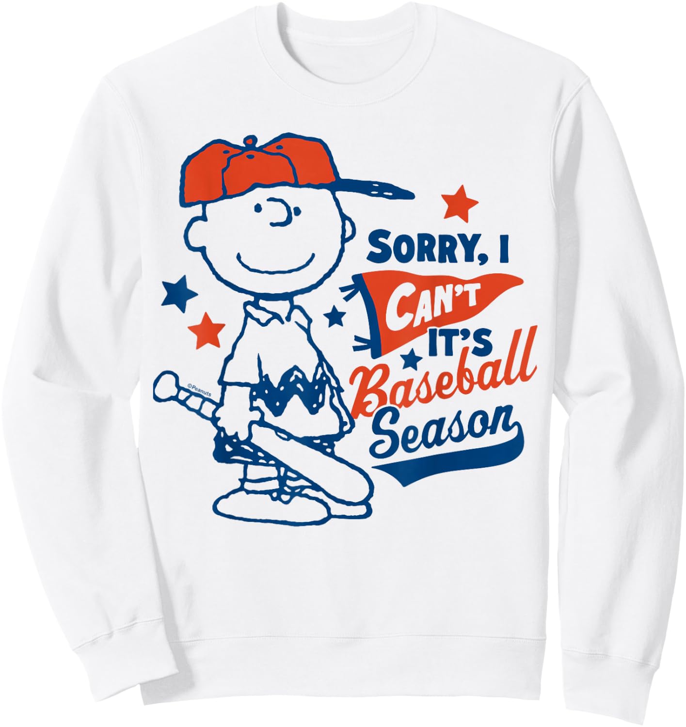 Peanuts - Charlie Brown Baseball Season Sweatshirt - Sweatshirt | White