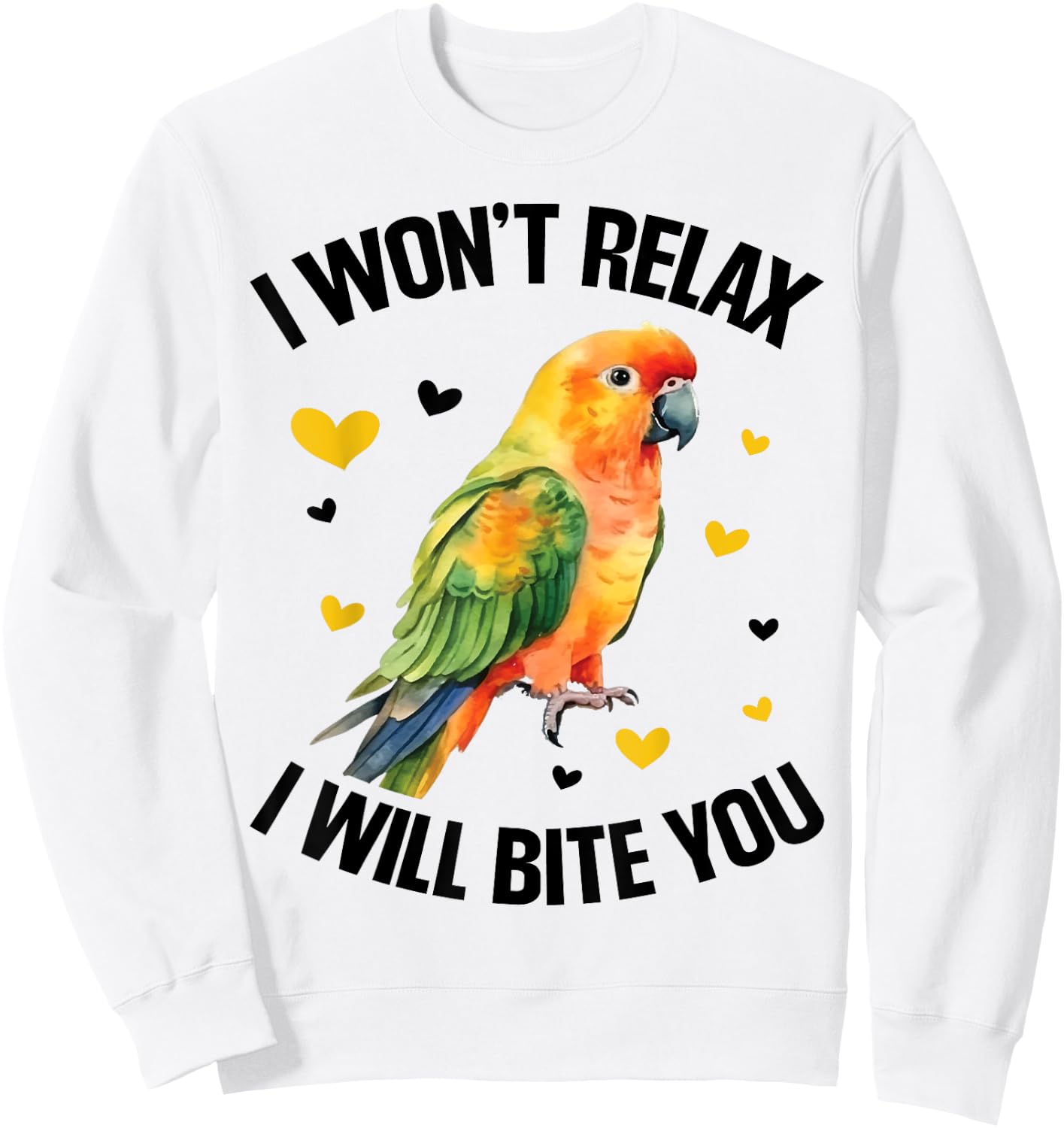 Sun Conure Bed Sun Conure Food Sun Conures Sunconure Sweatshirt - Sweatshirt | White