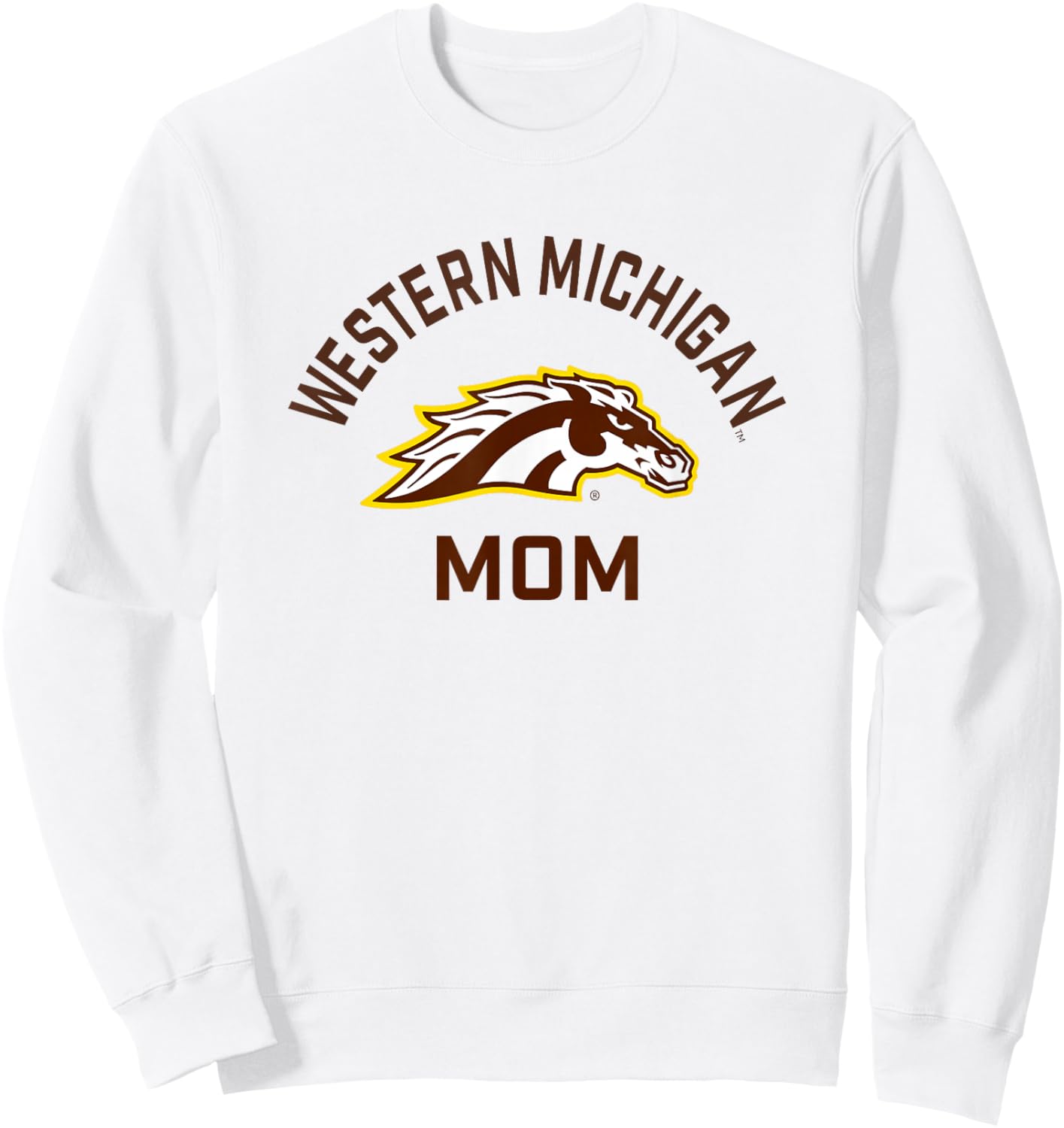 Western Michigan University Broncos Arched Mom Sweatshirt - Sweatshirt | White
