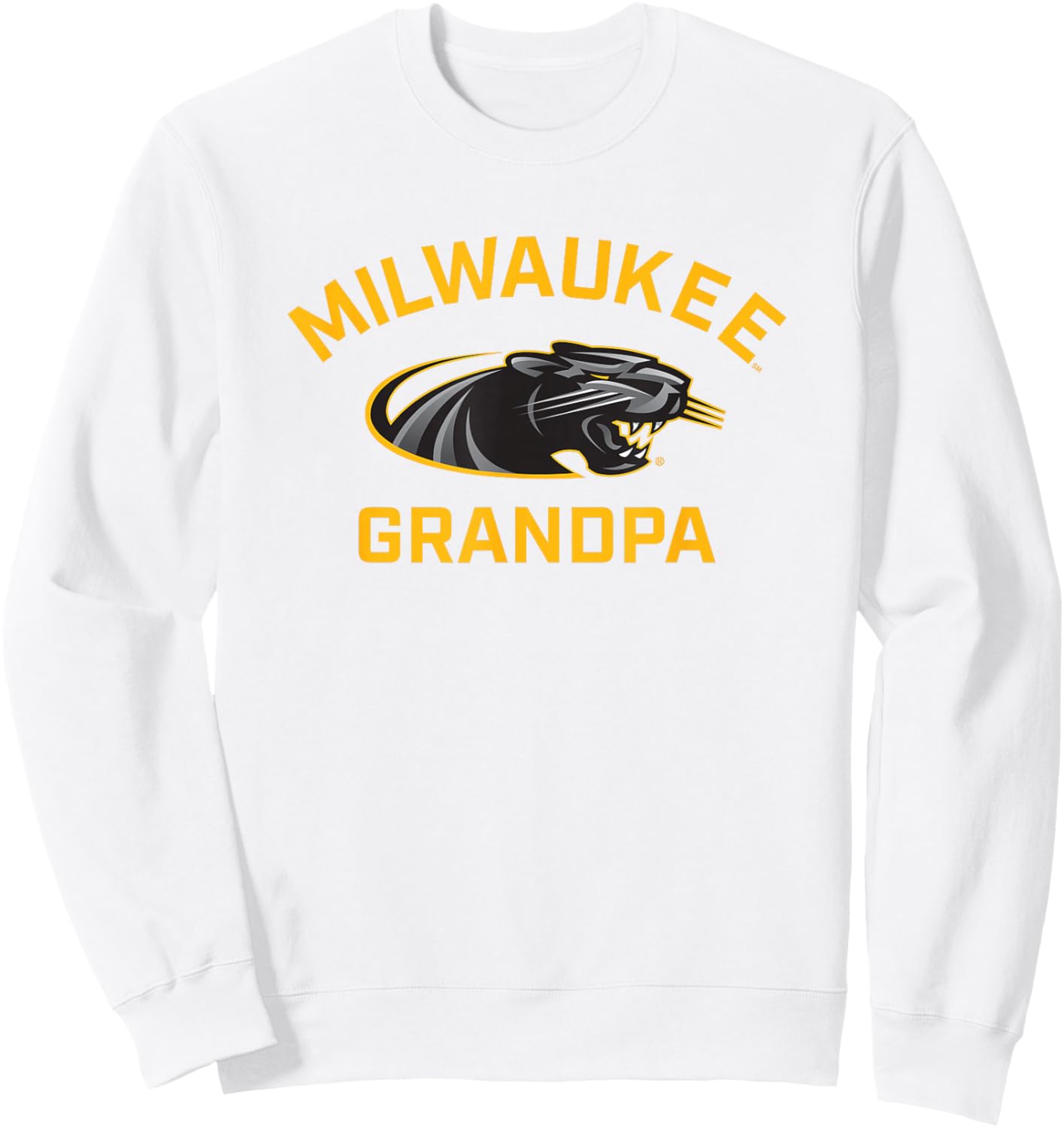 UW Milwaukee Panthers Arched Grandpa Sweatshirt - Sweatshirt | White