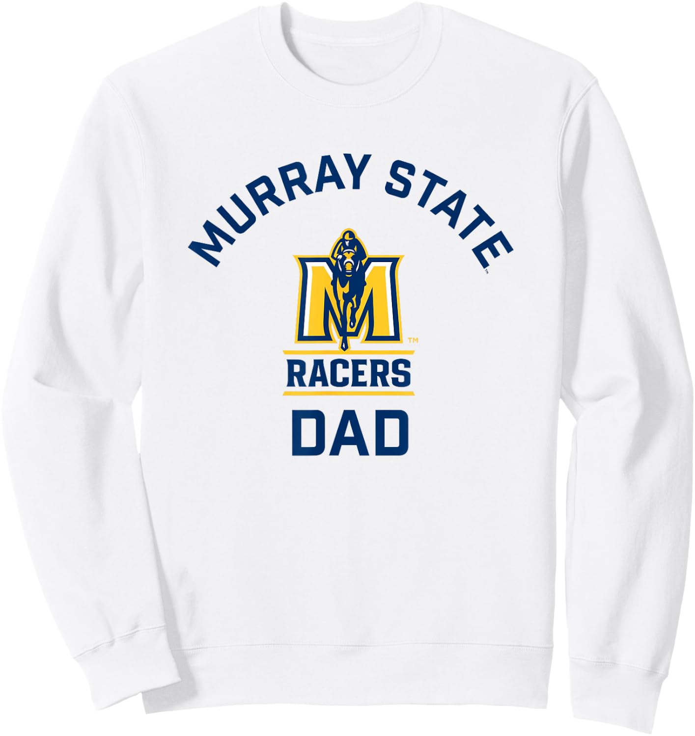 Murray State University Racers Arched Dad Sweatshirt - Sweatshirt | White