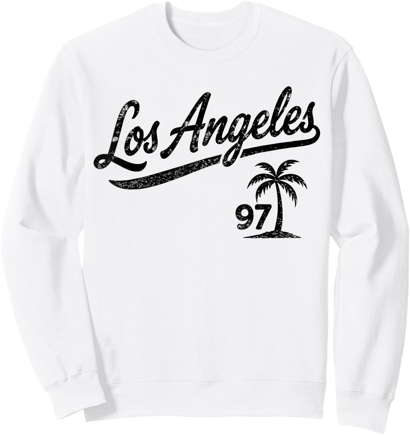 Los Angeles Script Vintage Sweatshirt - Sweatshirt | White