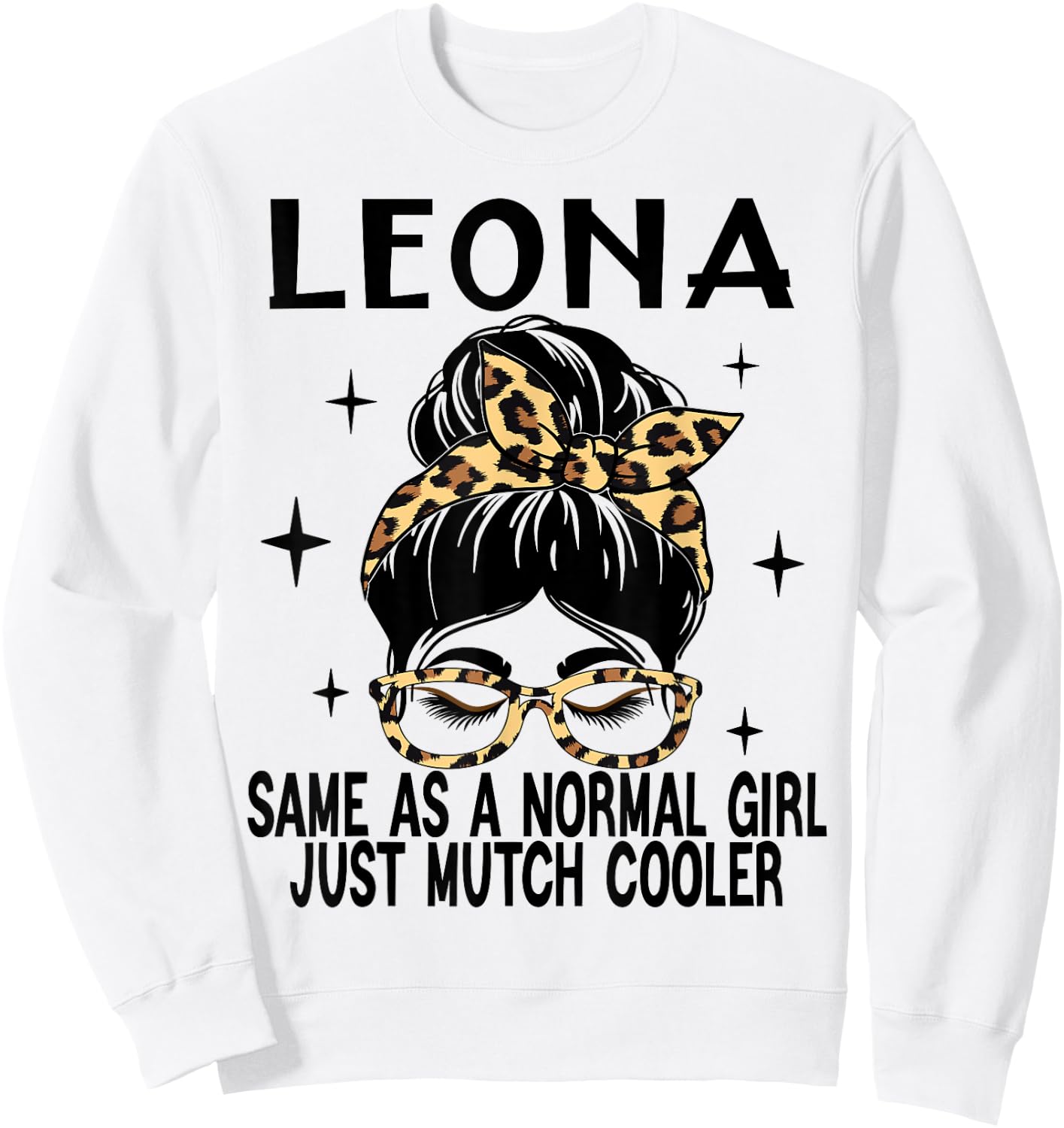 LEONA Costume Cute Definition Personalized Name LEONA Sweatshirt - Sweatshirt | White