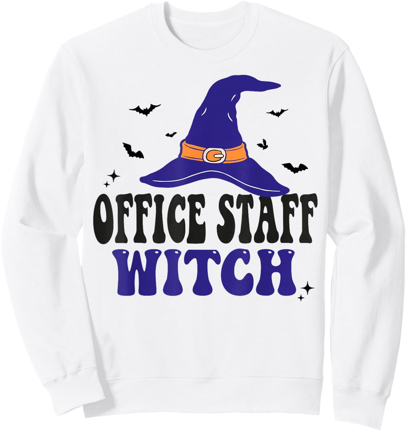 Office Staff Witch Funny Halloween Matching Group Costume Sweatshirt - Sweatshirt | White