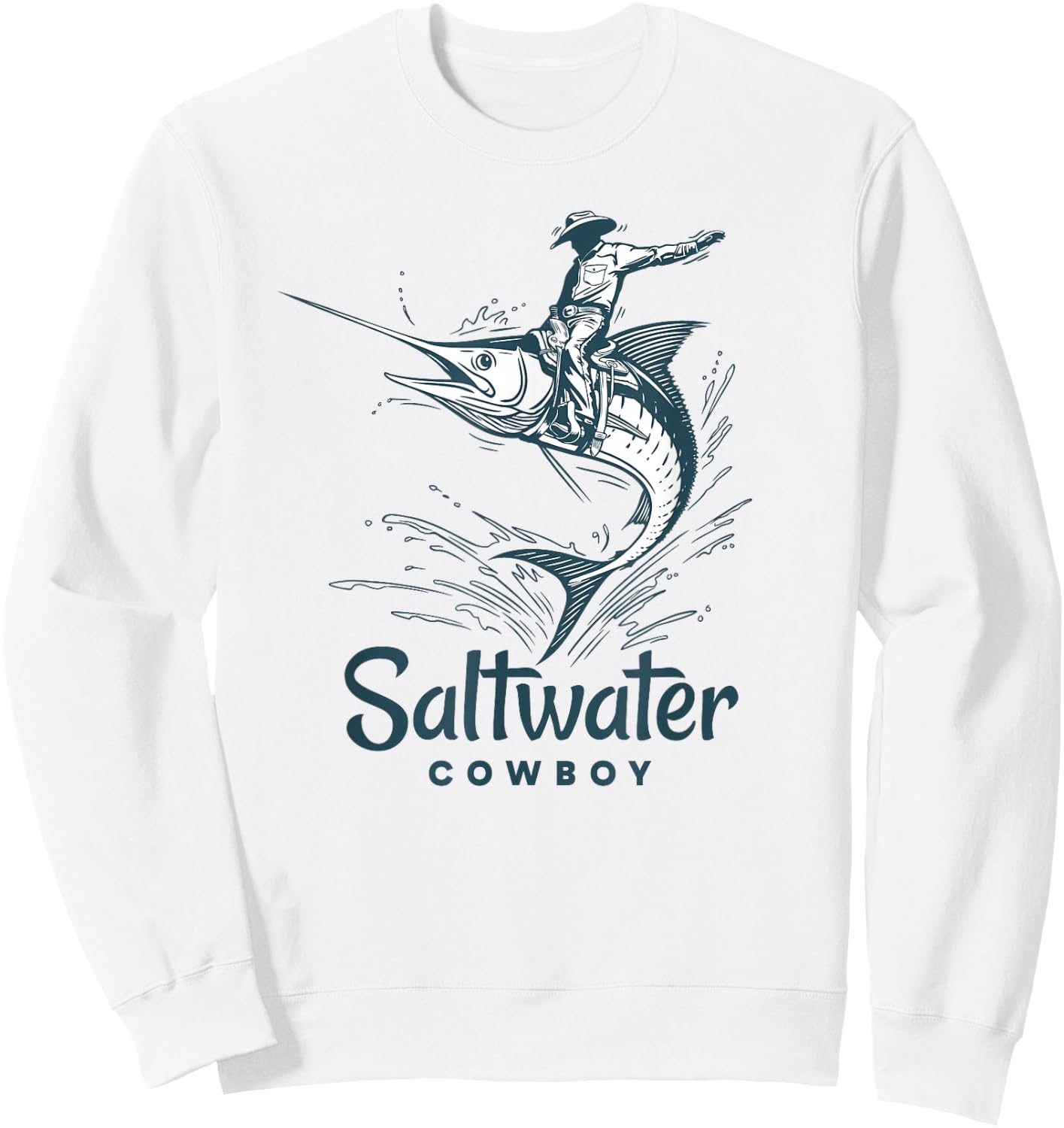 Saltwater Cowboy Sweatshirt - Sweatshirt | White