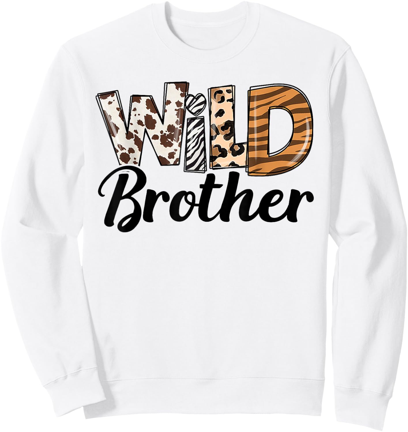 Wild Brother Birthday Family Bro Safari Zoo Jungle Animals Sweatshirt - Sweatshirt | White
