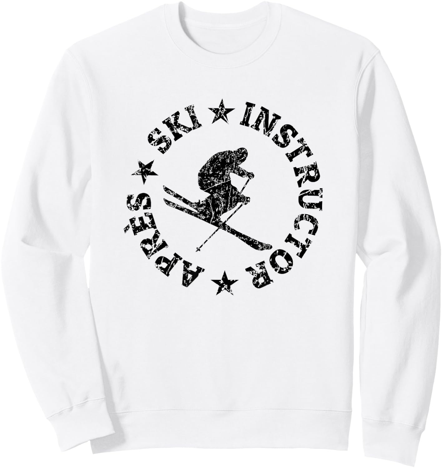 Apres-Ski Instructor Seal (Vintage Black) Skier Sweatshirt - Sweatshirt | White